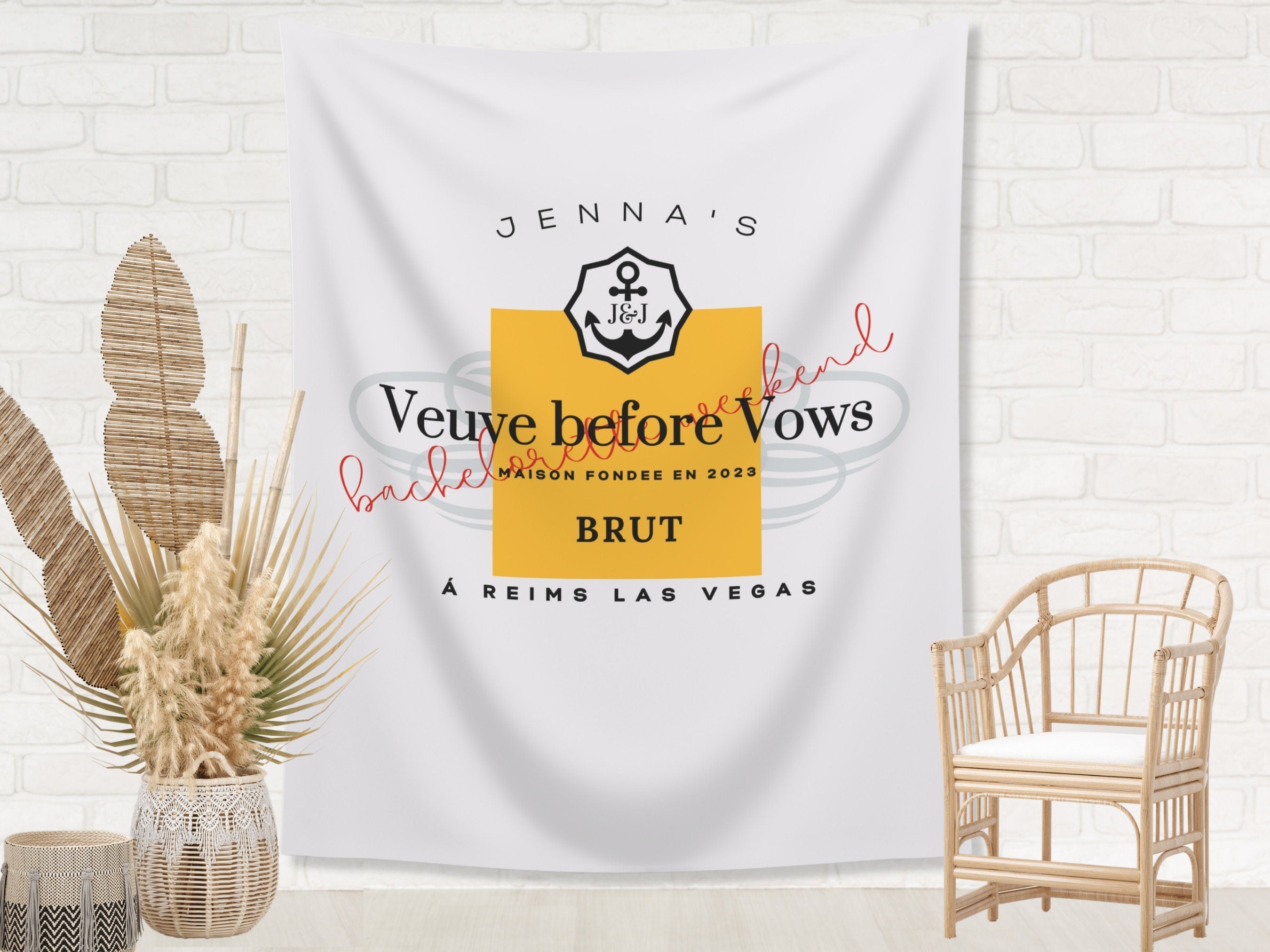Veuve before Vows Bachelorette Custom Banner