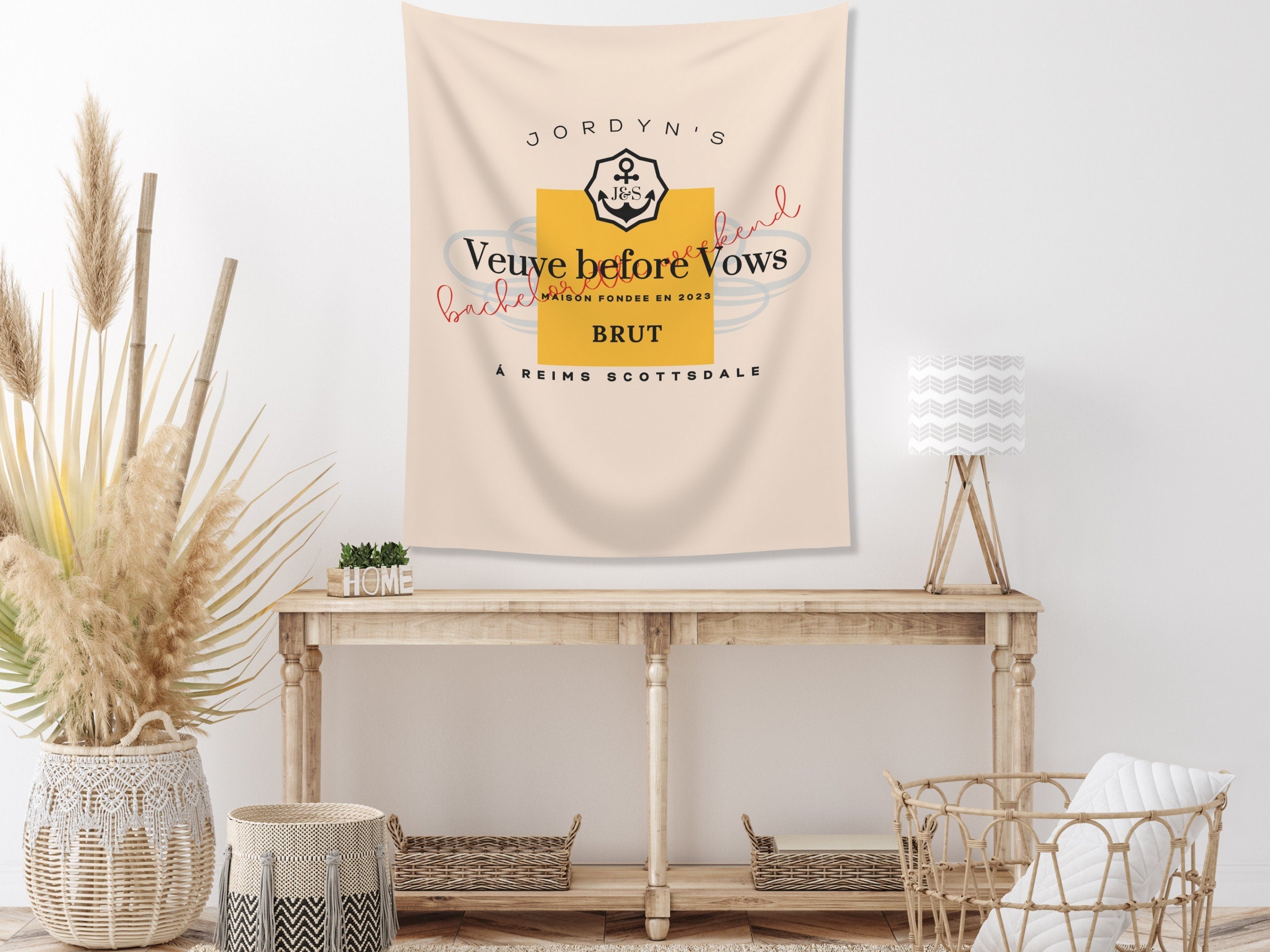 Veuve before Vows Bachelorette Custom Banner