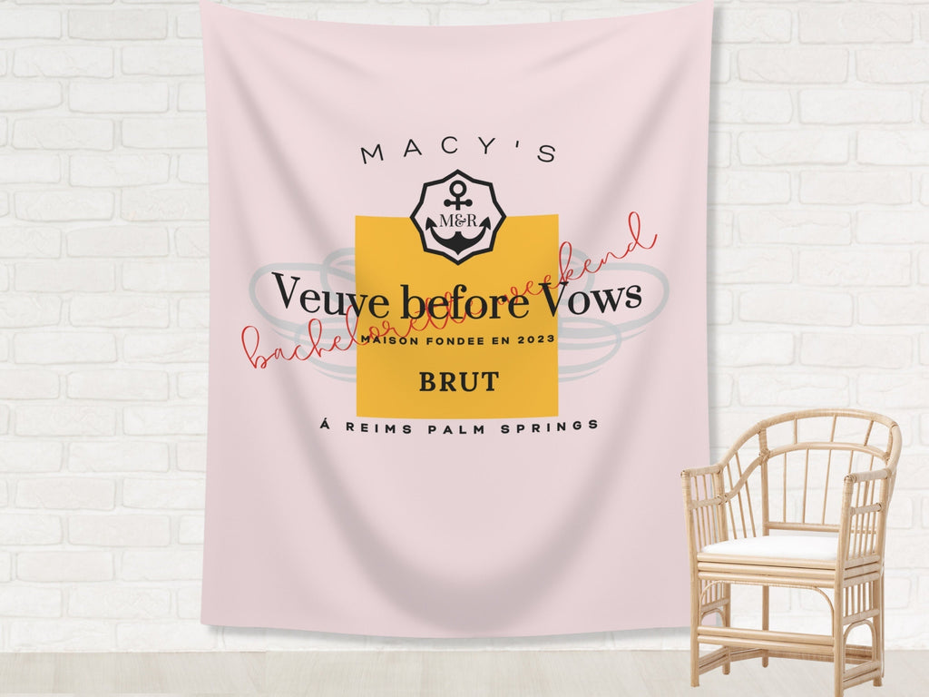 Veuve before Vows Bachelorette Custom Banner