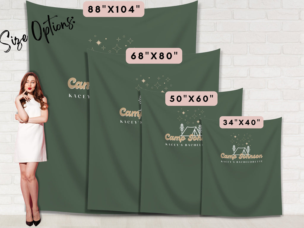 Retro Camp Bachelorette Party Custom Text Banner