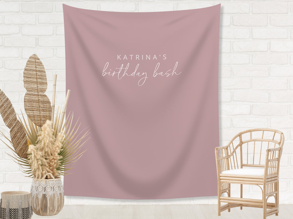 Simple Solid Custom Text Banner Backdrop