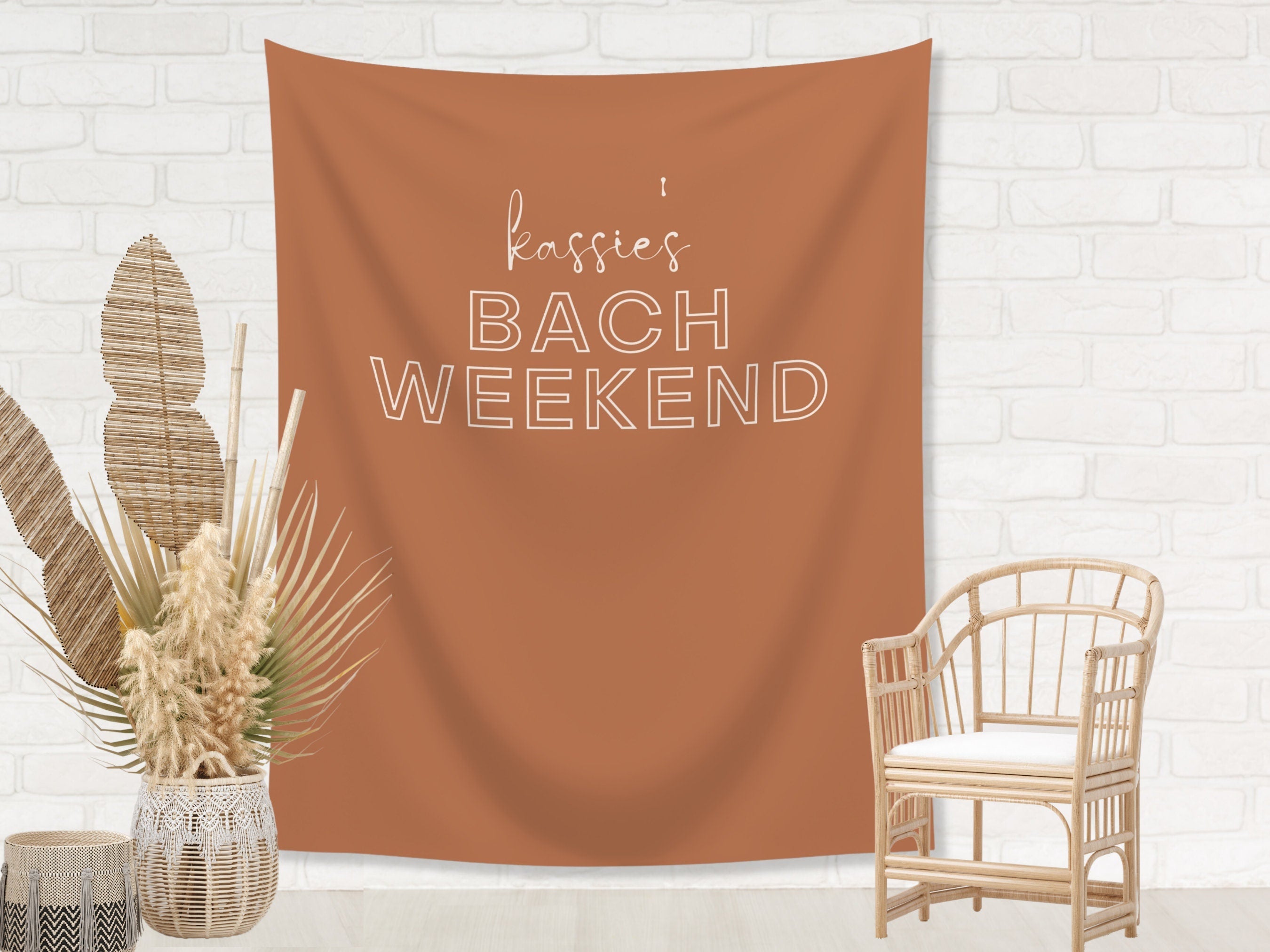 Bach Weekend Custom Bride's Name Banner Backdrop