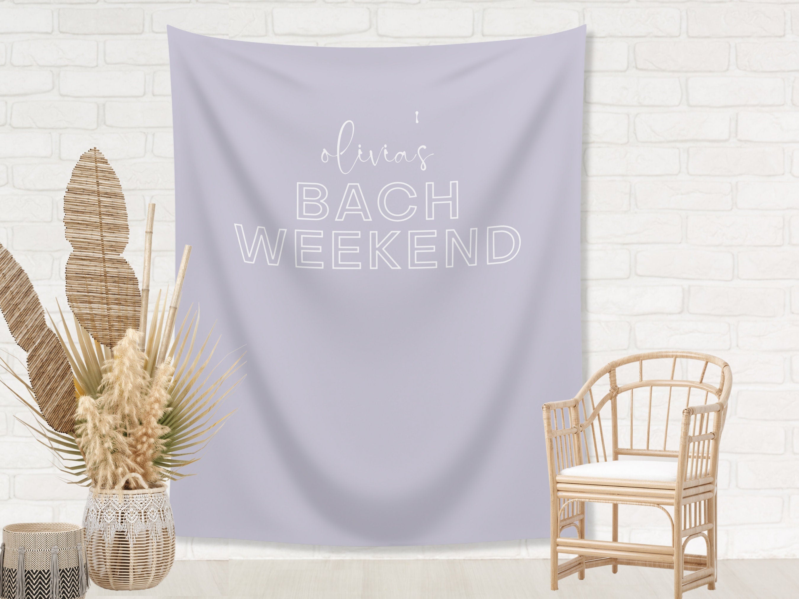 Bach Weekend Custom Bride's Name Banner Backdrop