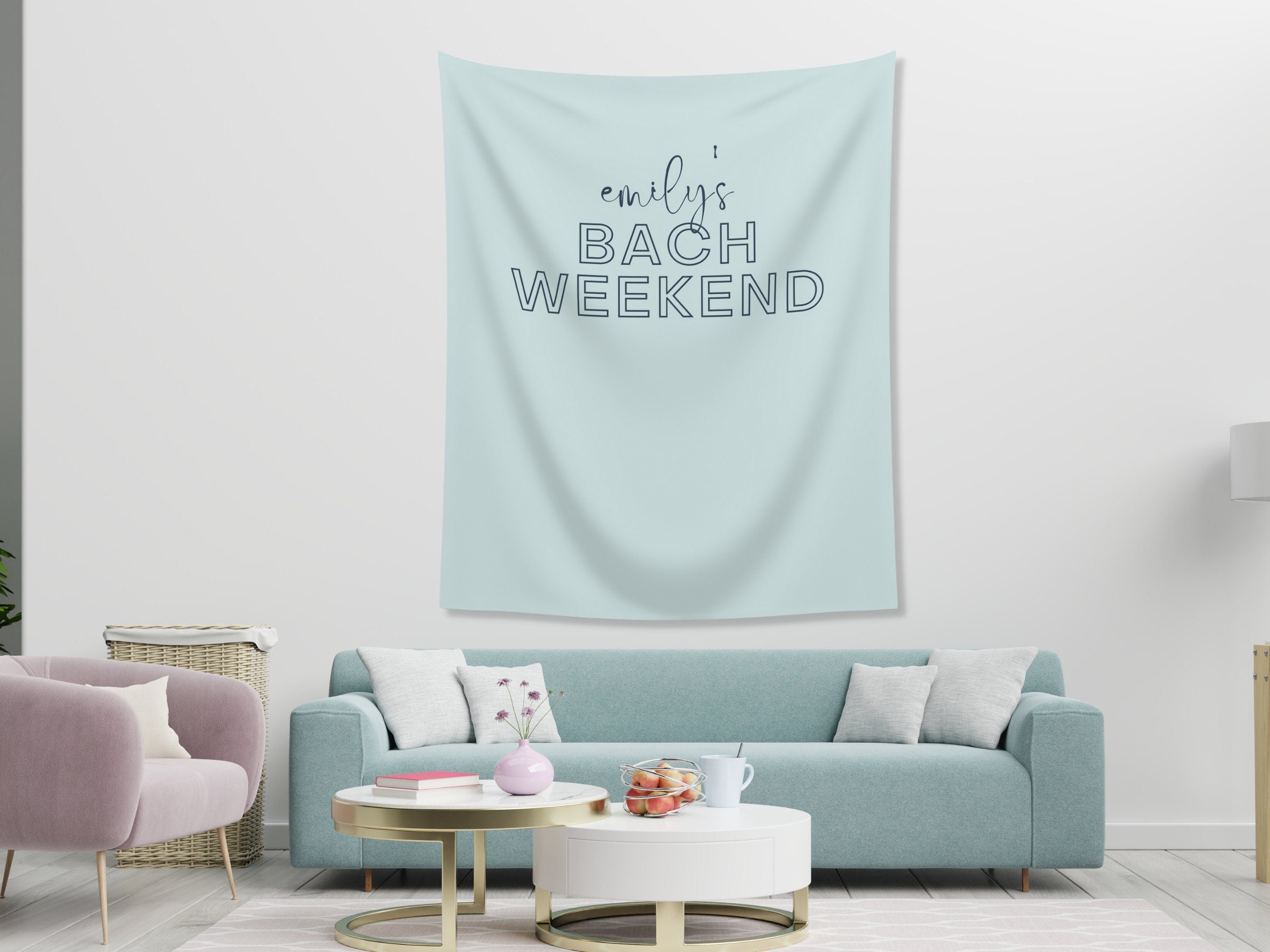 Bach Weekend Custom Bride's Name Banner Backdrop