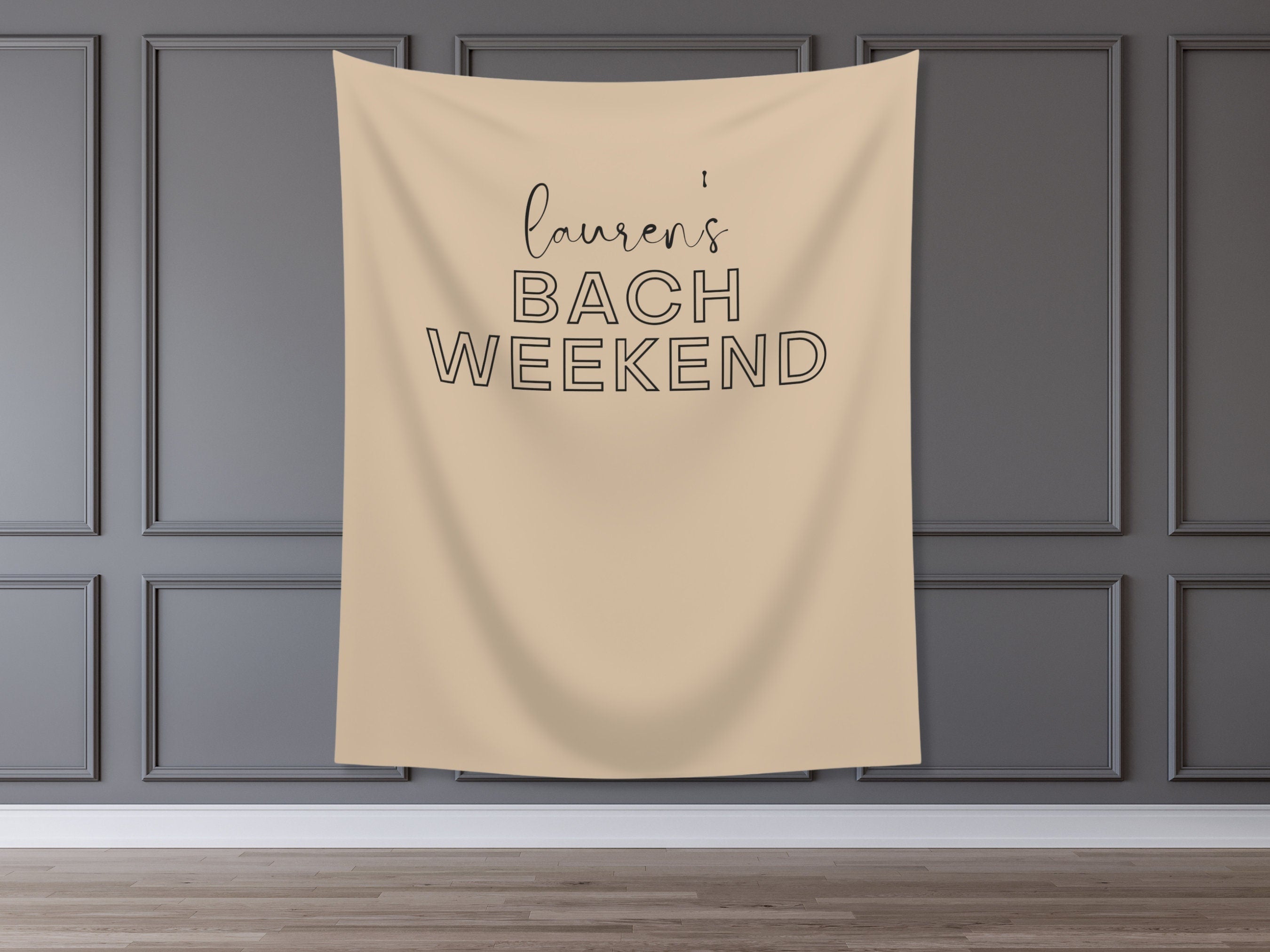 Bach Weekend Custom Bride's Name Banner Backdrop
