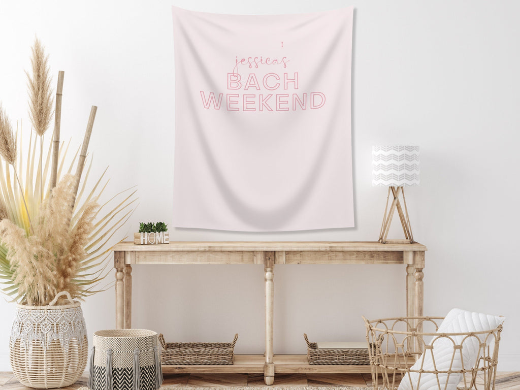 Bach Weekend Custom Bride's Name Banner Backdrop