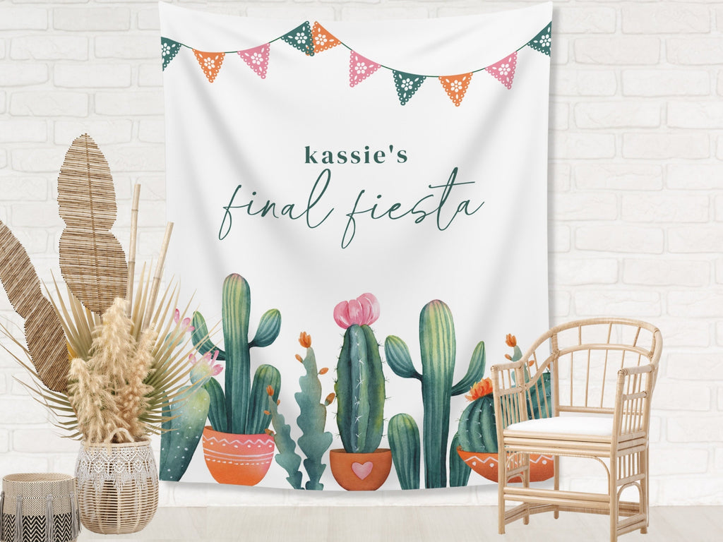 Boho Cactus Final Fiesta Bachelorette Custom Banner