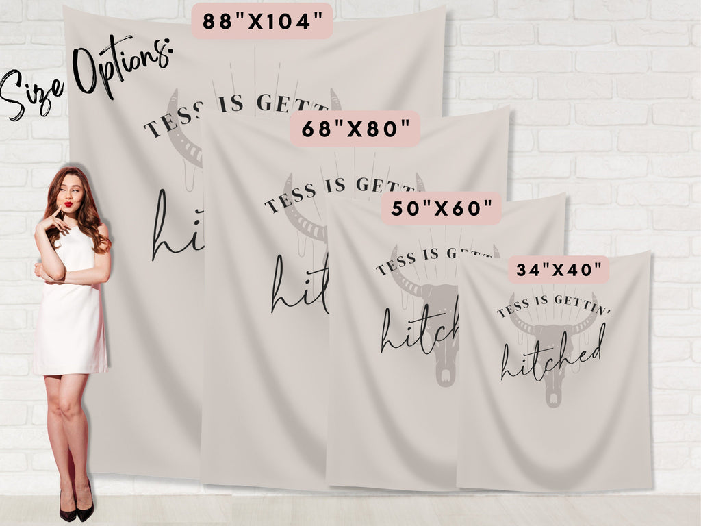 Boho Gettin' Hitched Bachelorette Banner