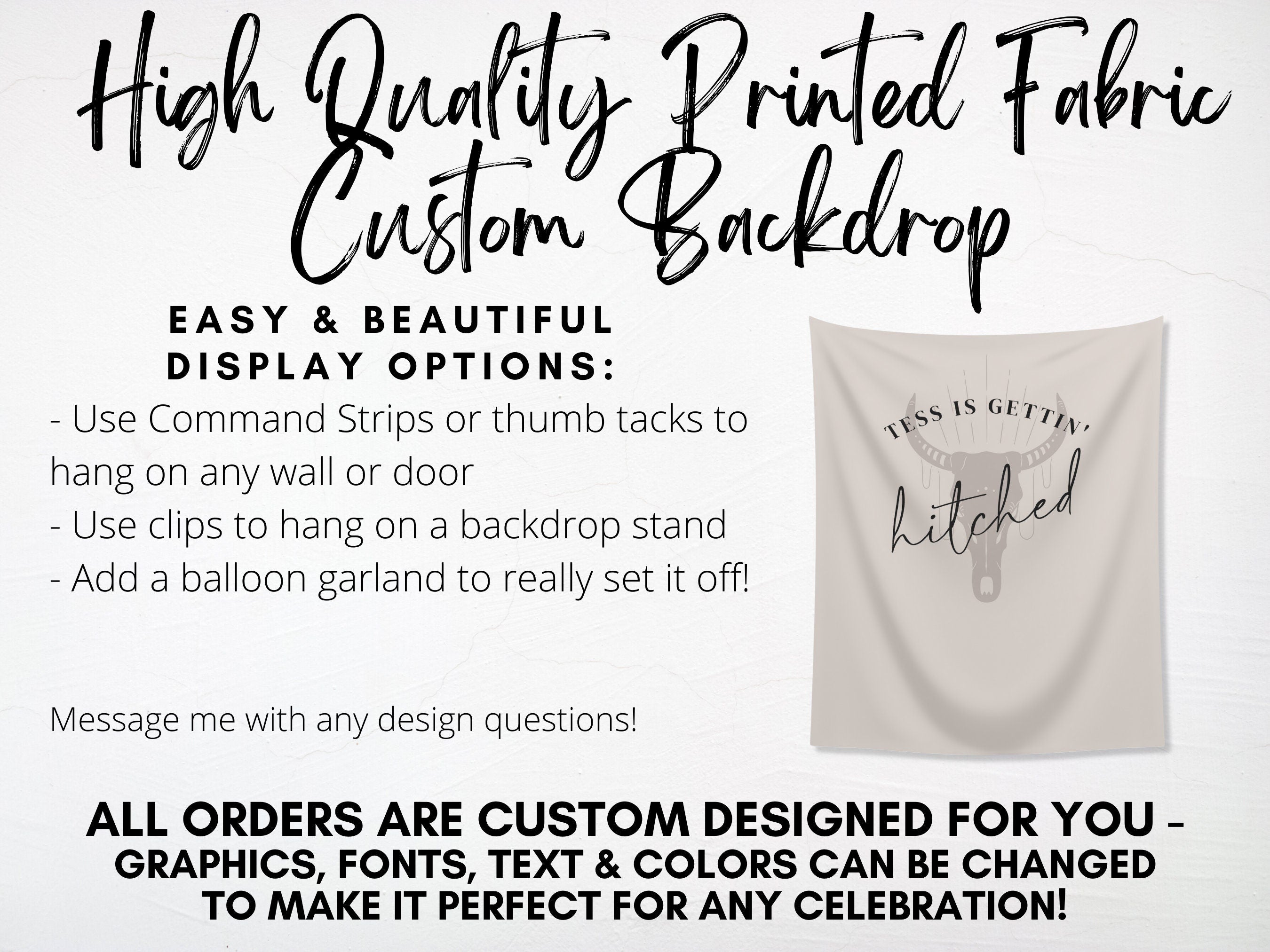Boho Gettin' Hitched Bachelorette Banner