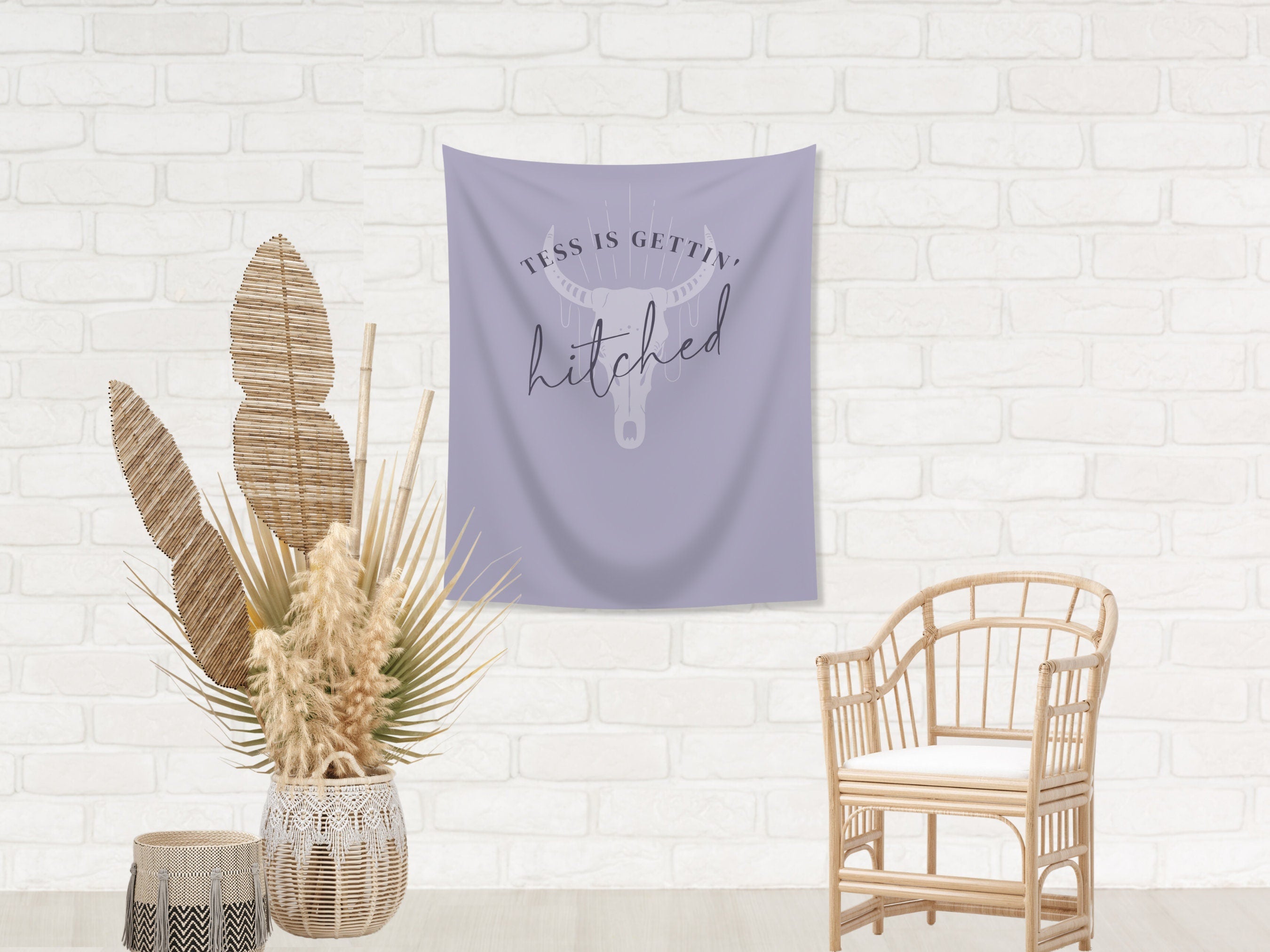 Boho Gettin' Hitched Bachelorette Banner