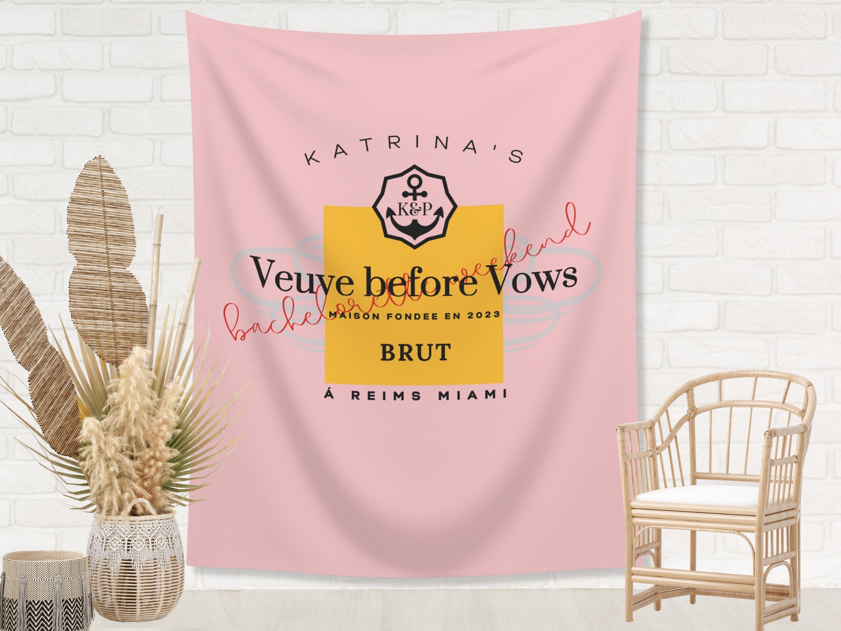 Veuve before Vows Bachelorette Custom Banner