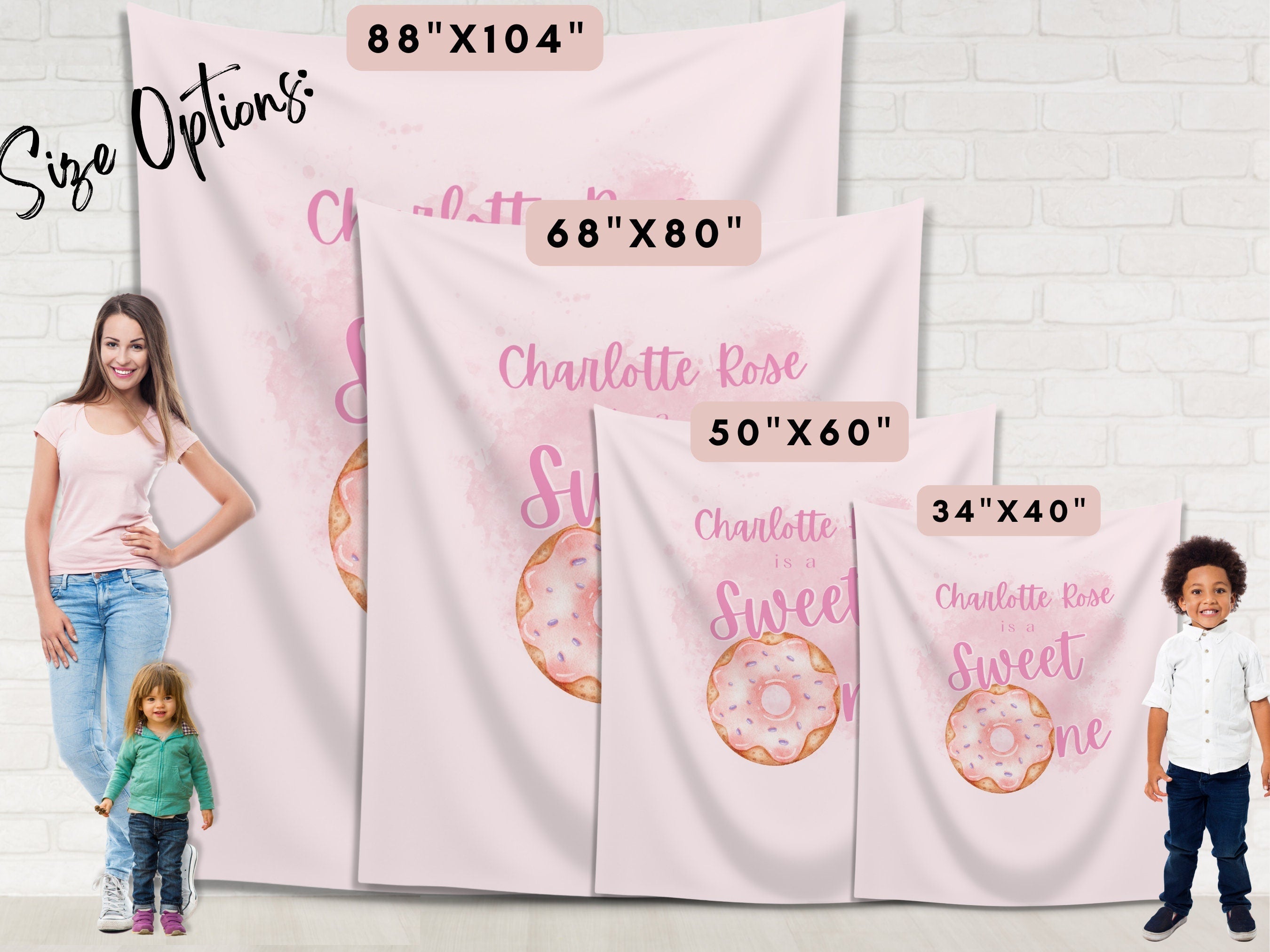 Sweet One Donut Wall Banner