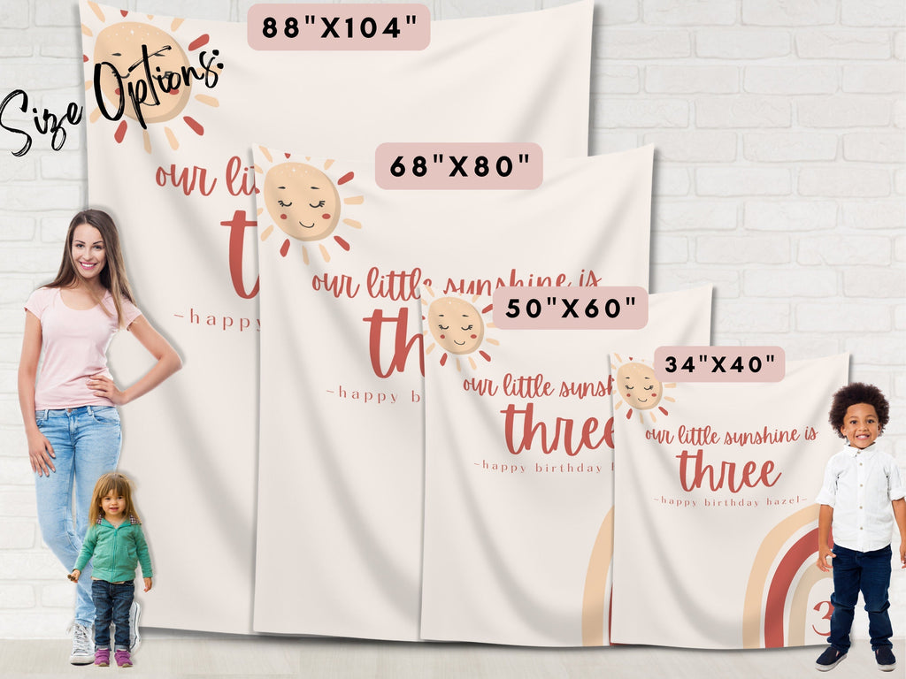 Boho Rainbow Our Little Sunshine Banner