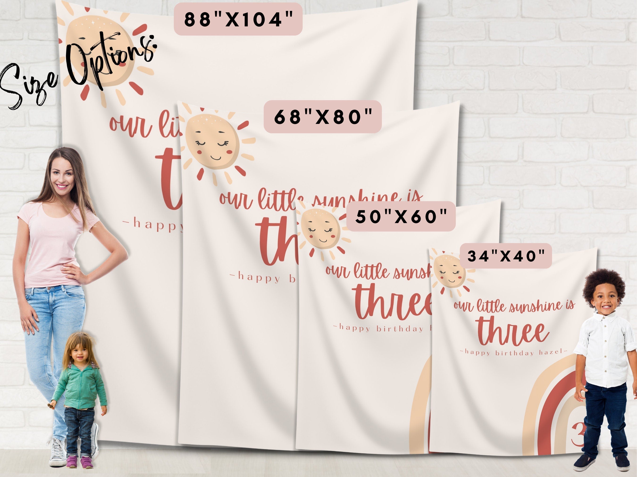 Boho Rainbow Our Little Sunshine Banner