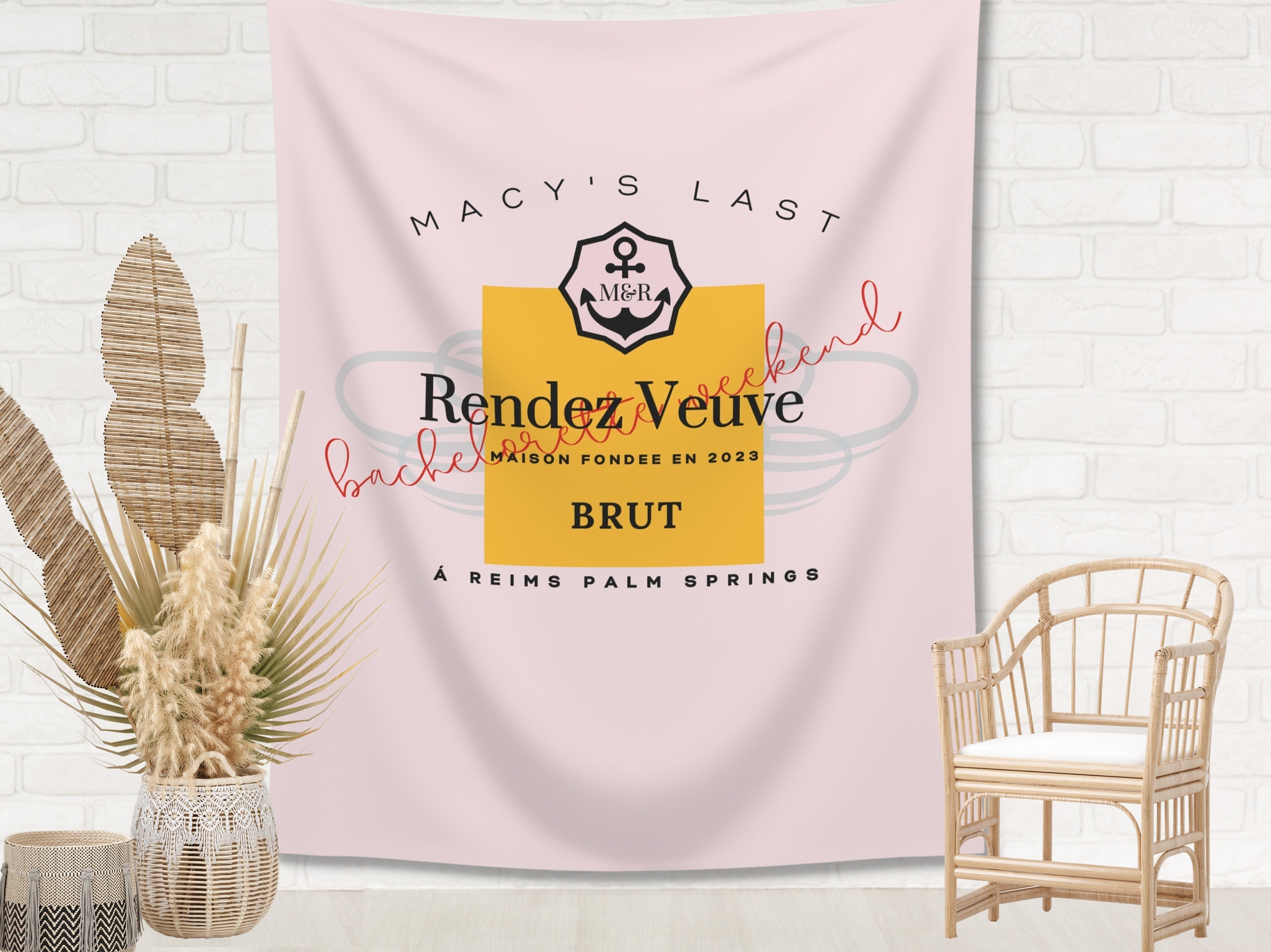 Last Rendez Veuve Bachelorette Weekend Custom Banner