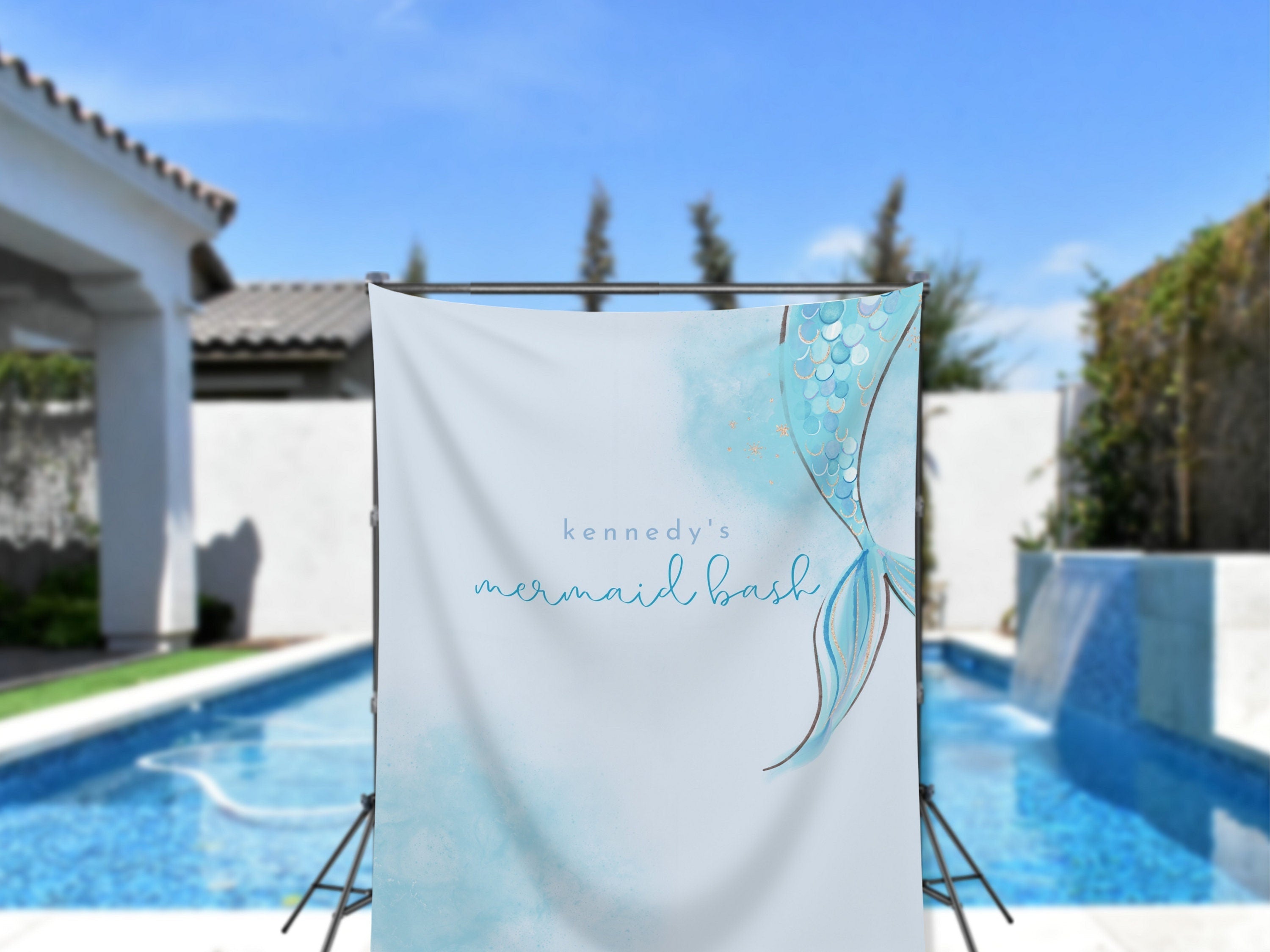 Mermaid Birthday Party Custom Banner