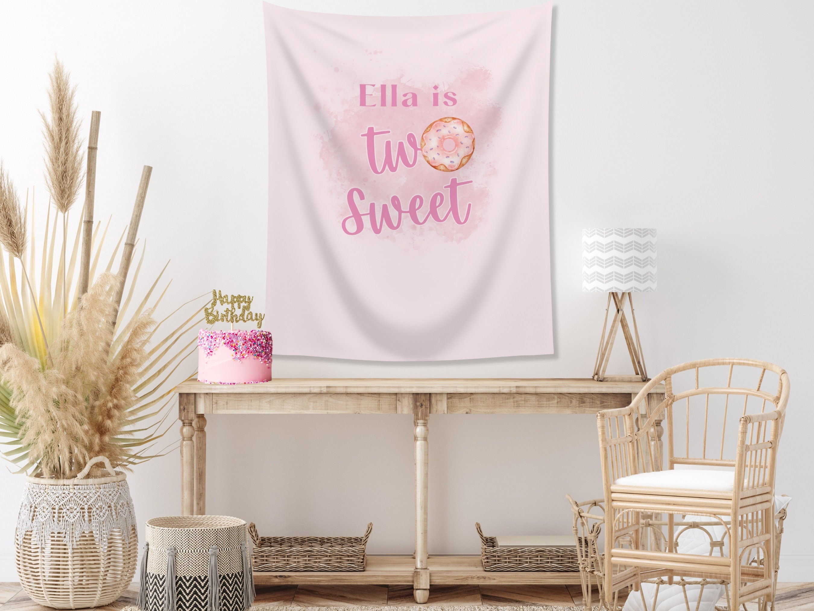 Sweet One Donut Wall Banner