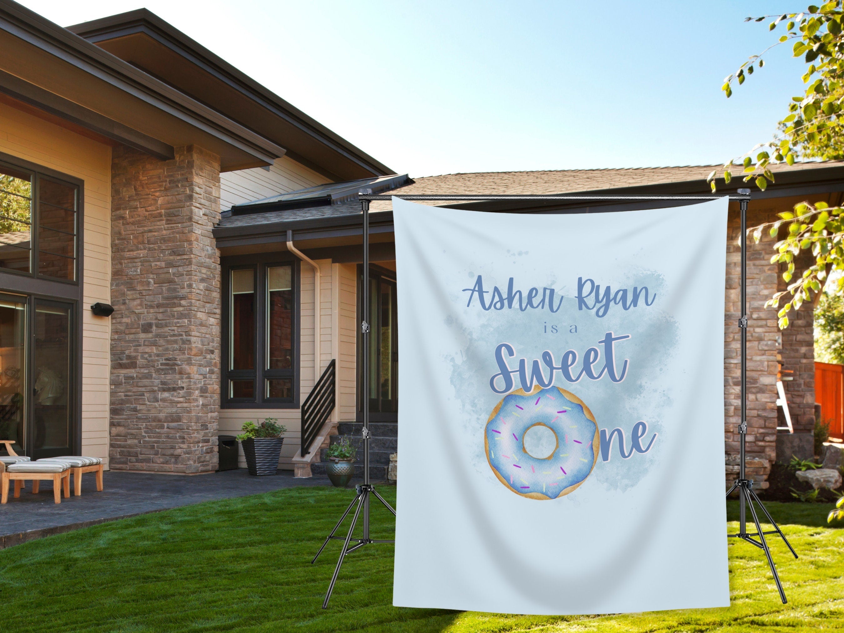 Sweet One Donut Wall Banner