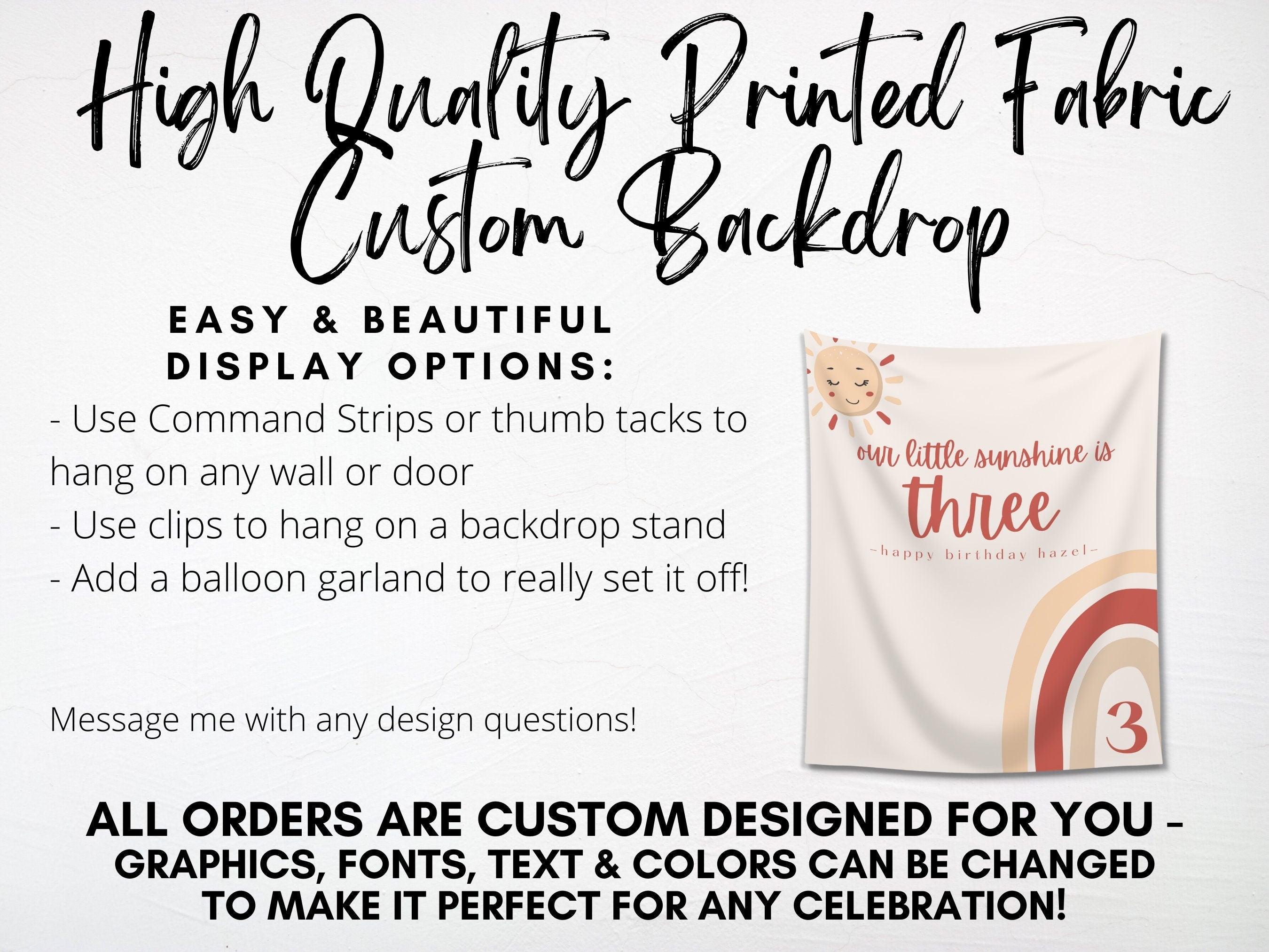 Boho Rainbow Our Little Sunshine Banner