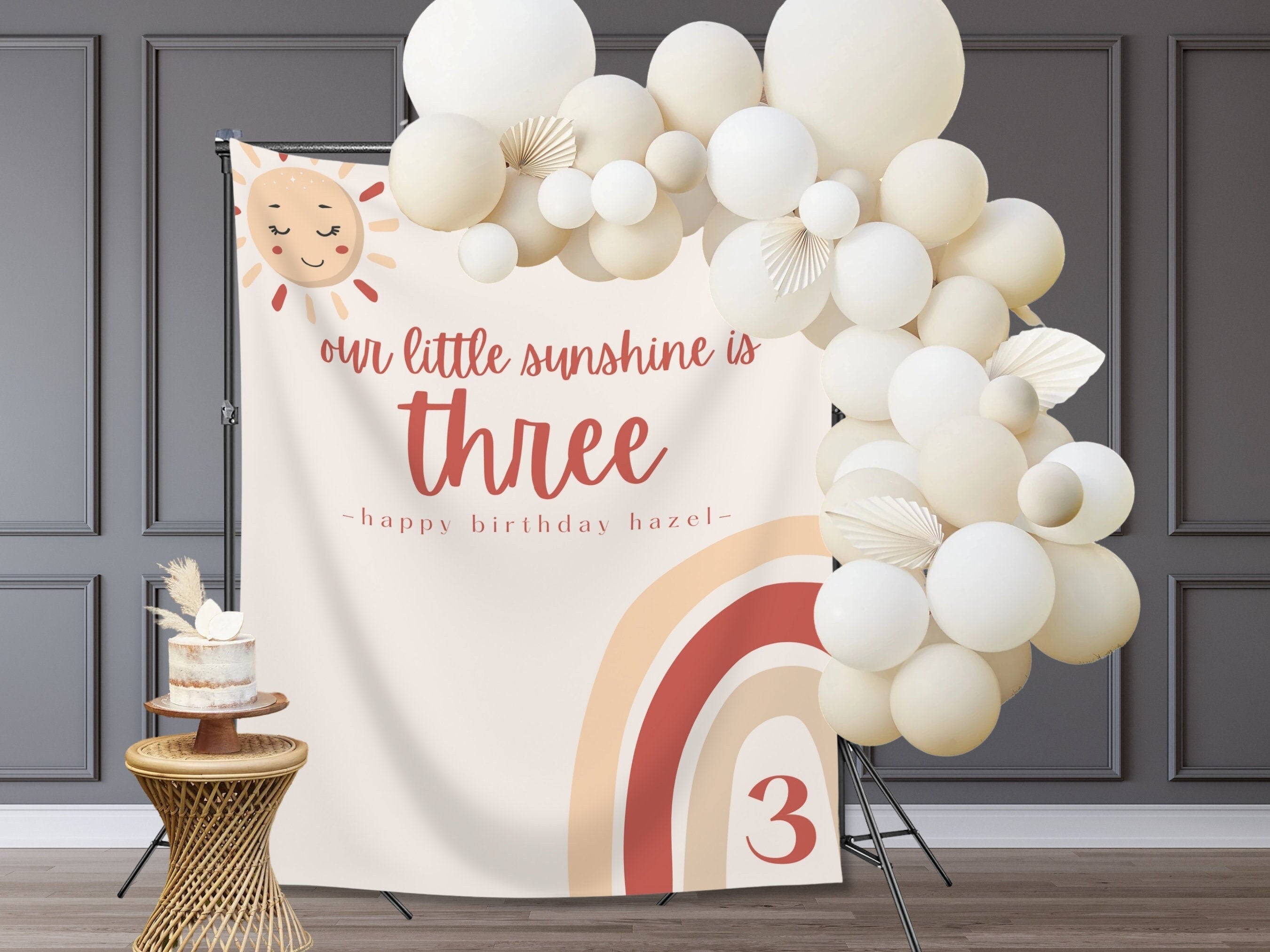 Boho Rainbow Our Little Sunshine Banner