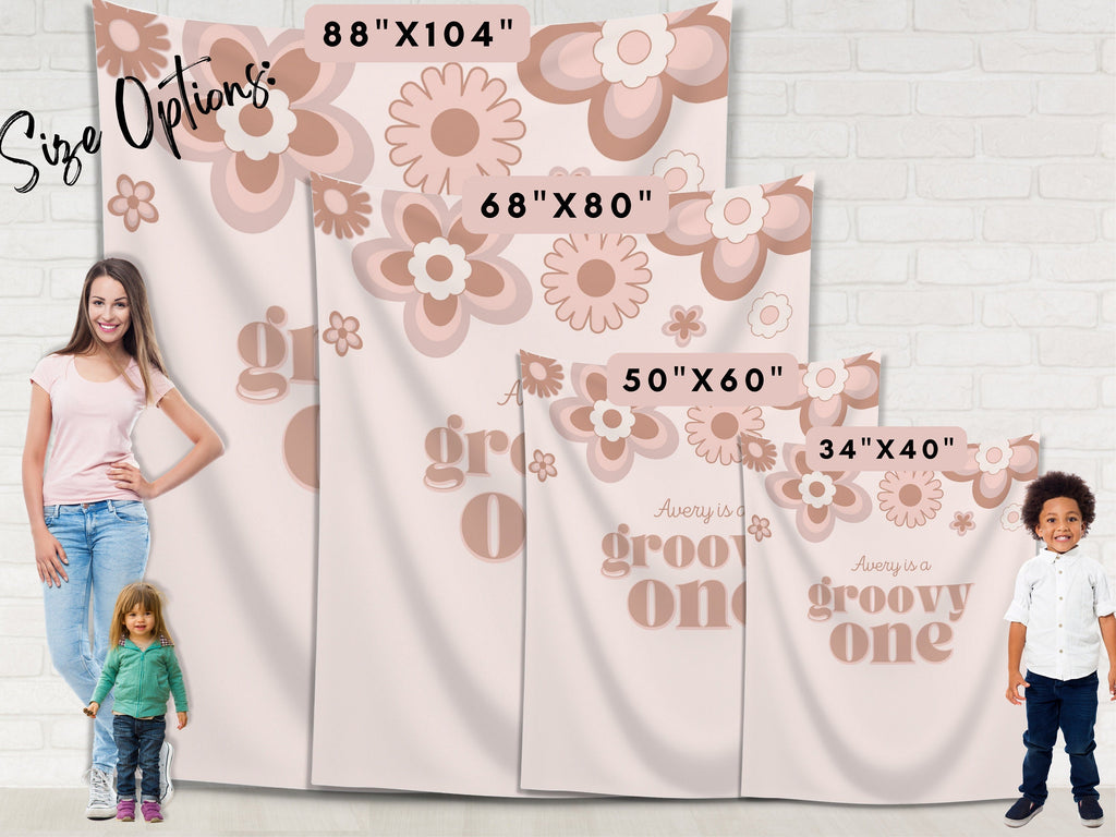 Retro Groovy One Custom 1st Birthday Banner