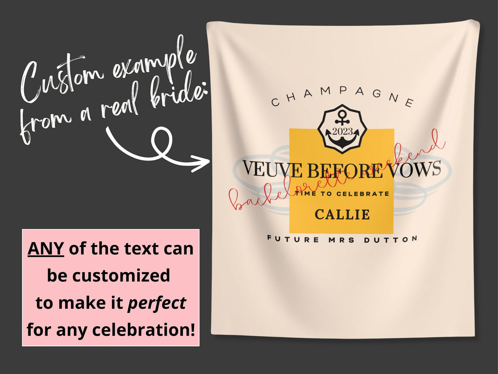 Last Rendez Veuve Bachelorette Weekend Custom Banner