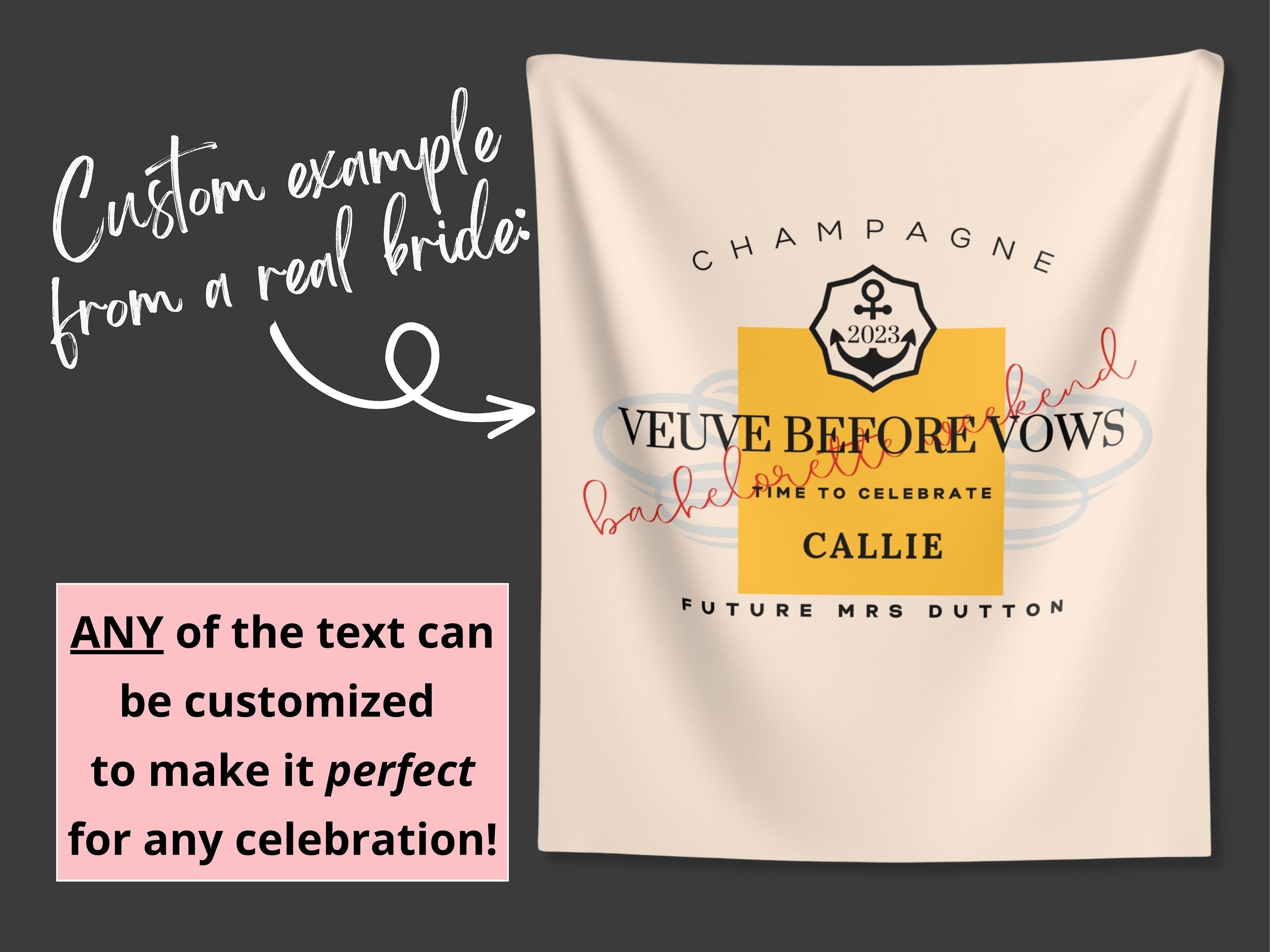 Last Rendez Veuve Bachelorette Weekend Custom Banner