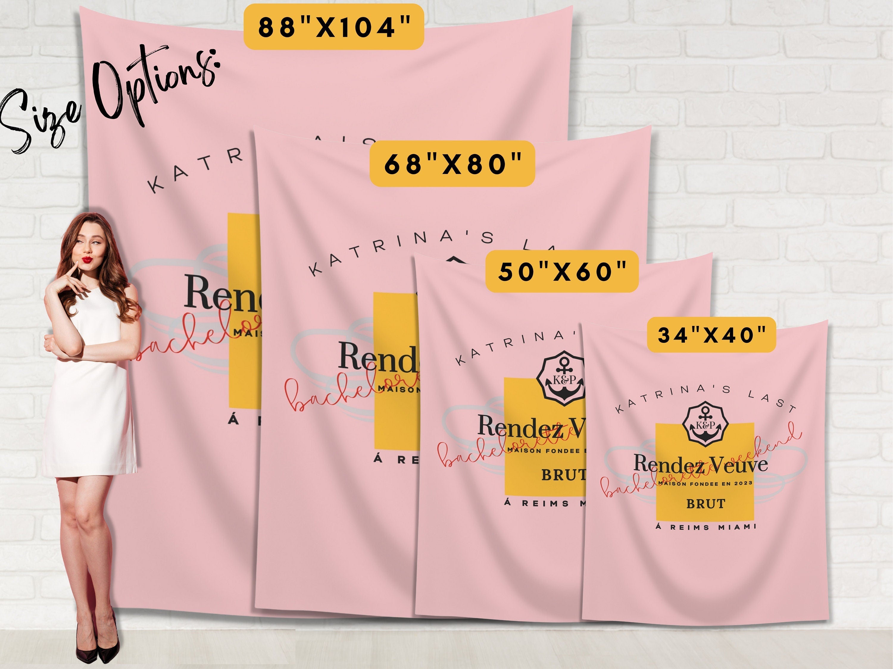 Last Rendez Veuve Bachelorette Weekend Custom Banner