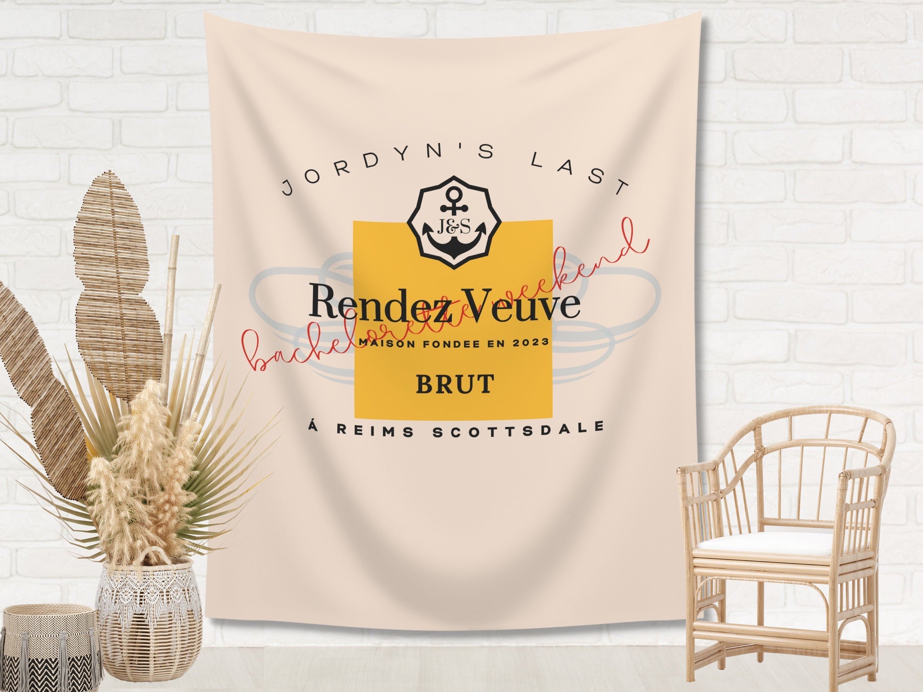 Last Rendez Veuve Bachelorette Weekend Custom Banner