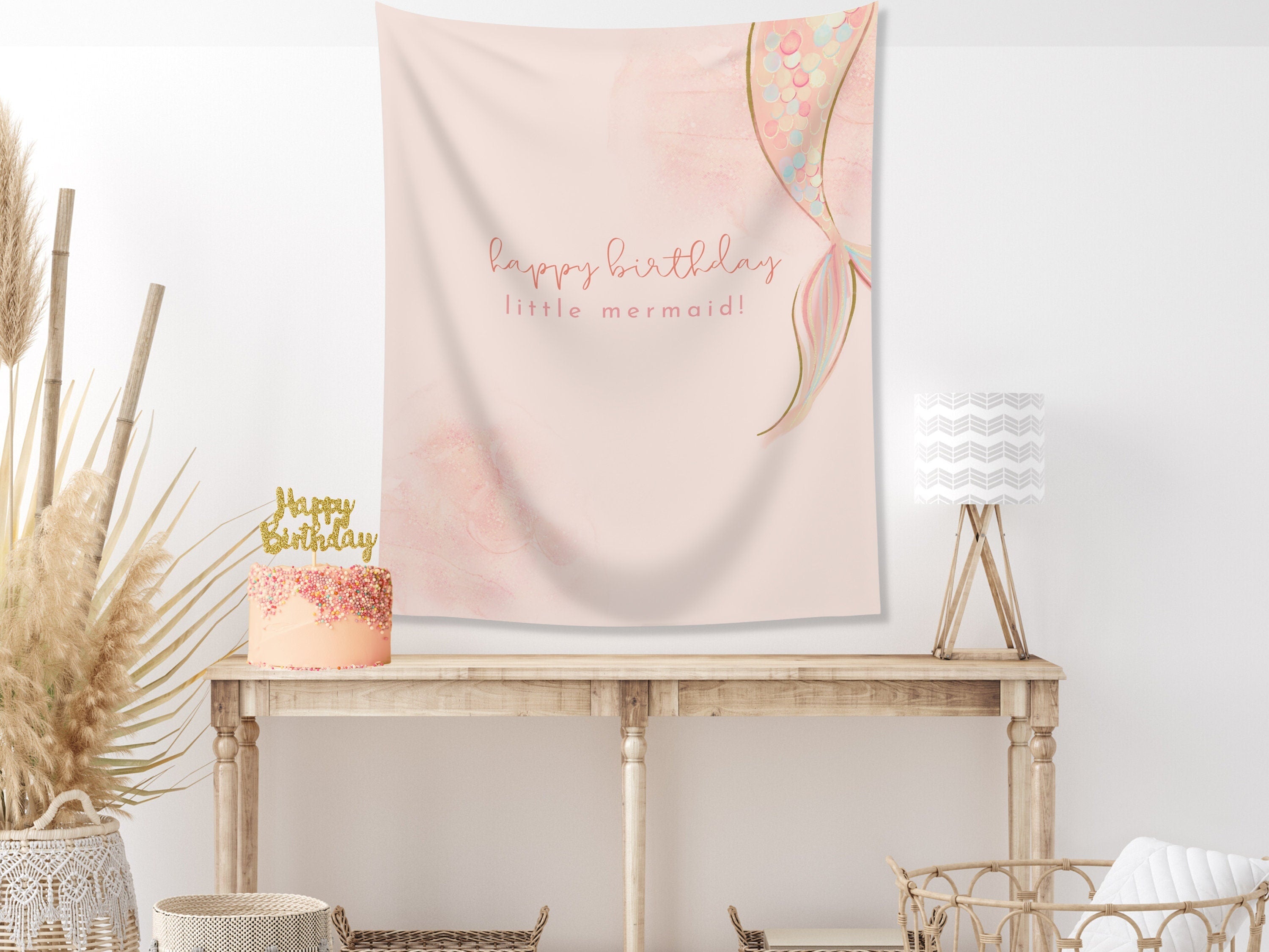 Mermaid Birthday Party Custom Banner