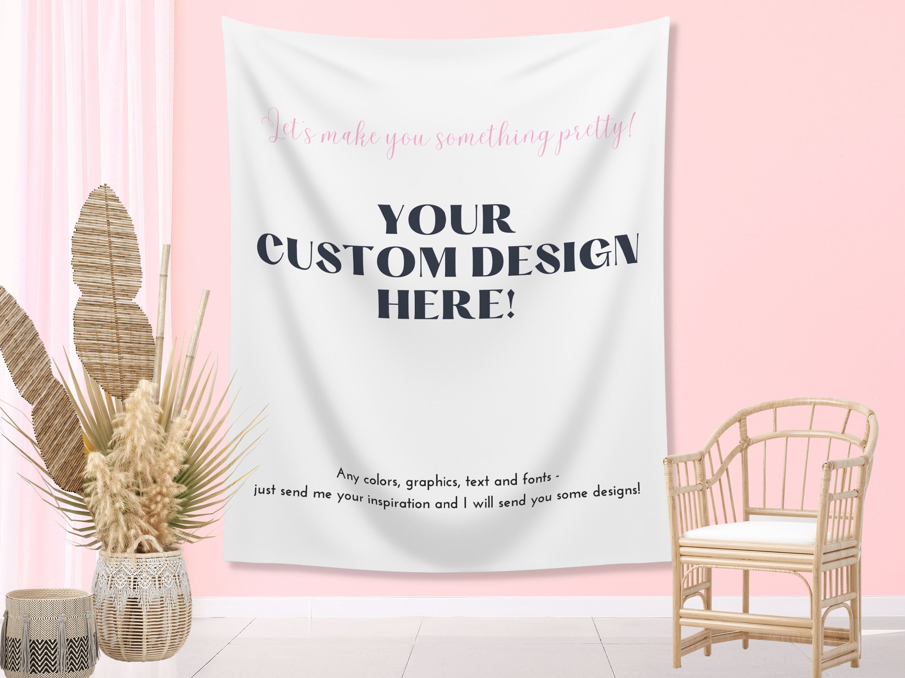 Custom Hand-Designed Just For You Banner Backdrop