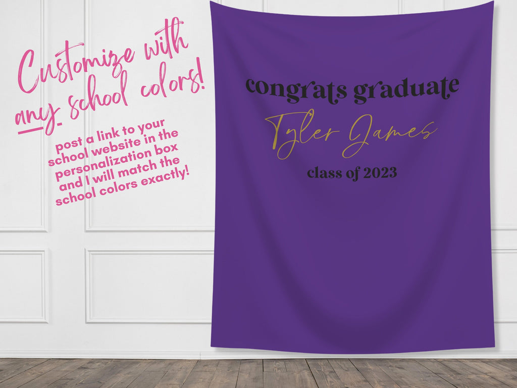 Congrats Graduate Class of 2025 Custom Graduation Party Banner Backdrop