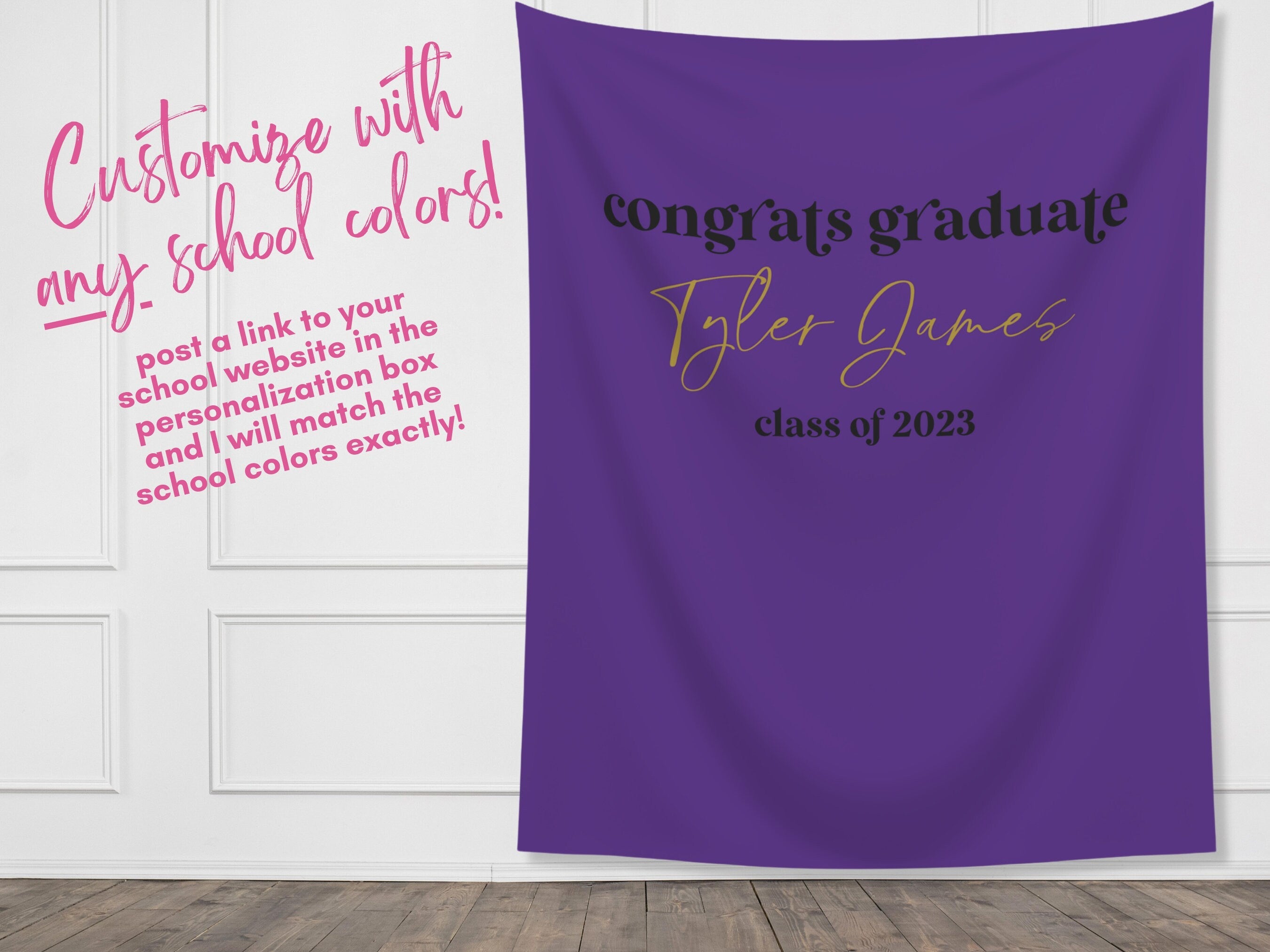 Congrats Graduate Class of 2025 Custom Graduation Party Banner Backdrop