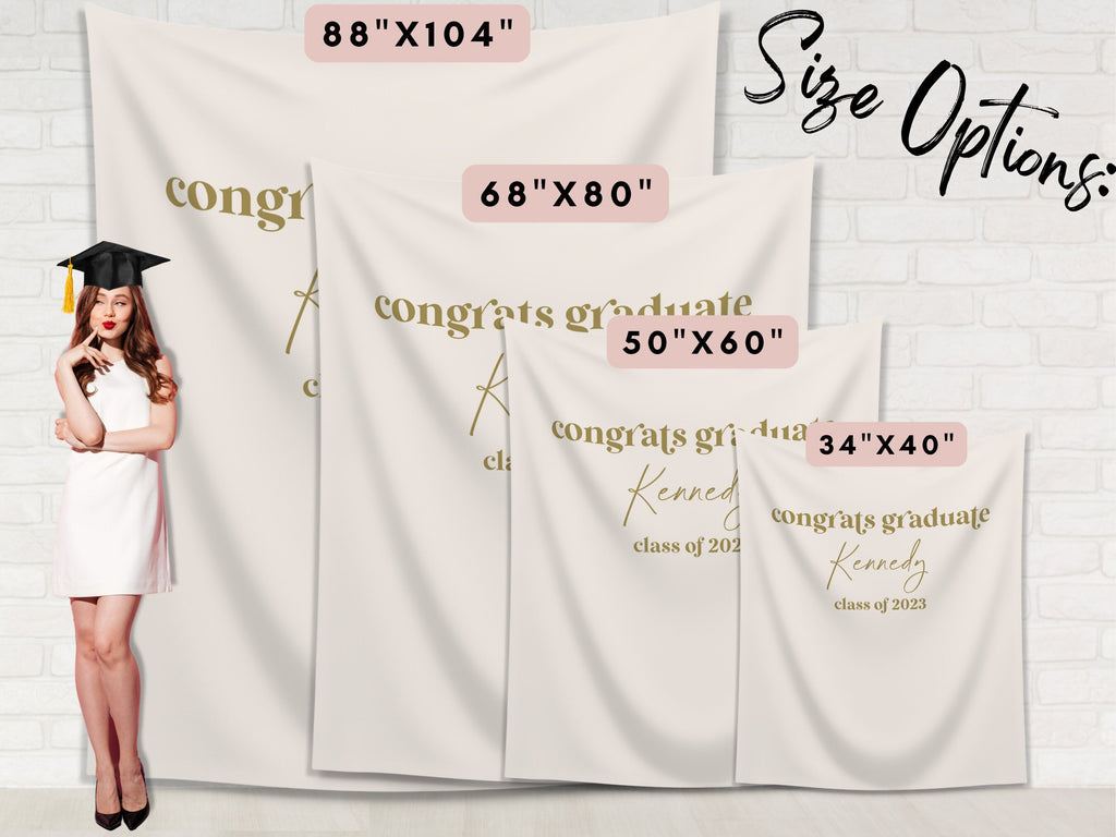Congrats Graduate Class of 2025 Custom Graduation Party Banner Backdrop
