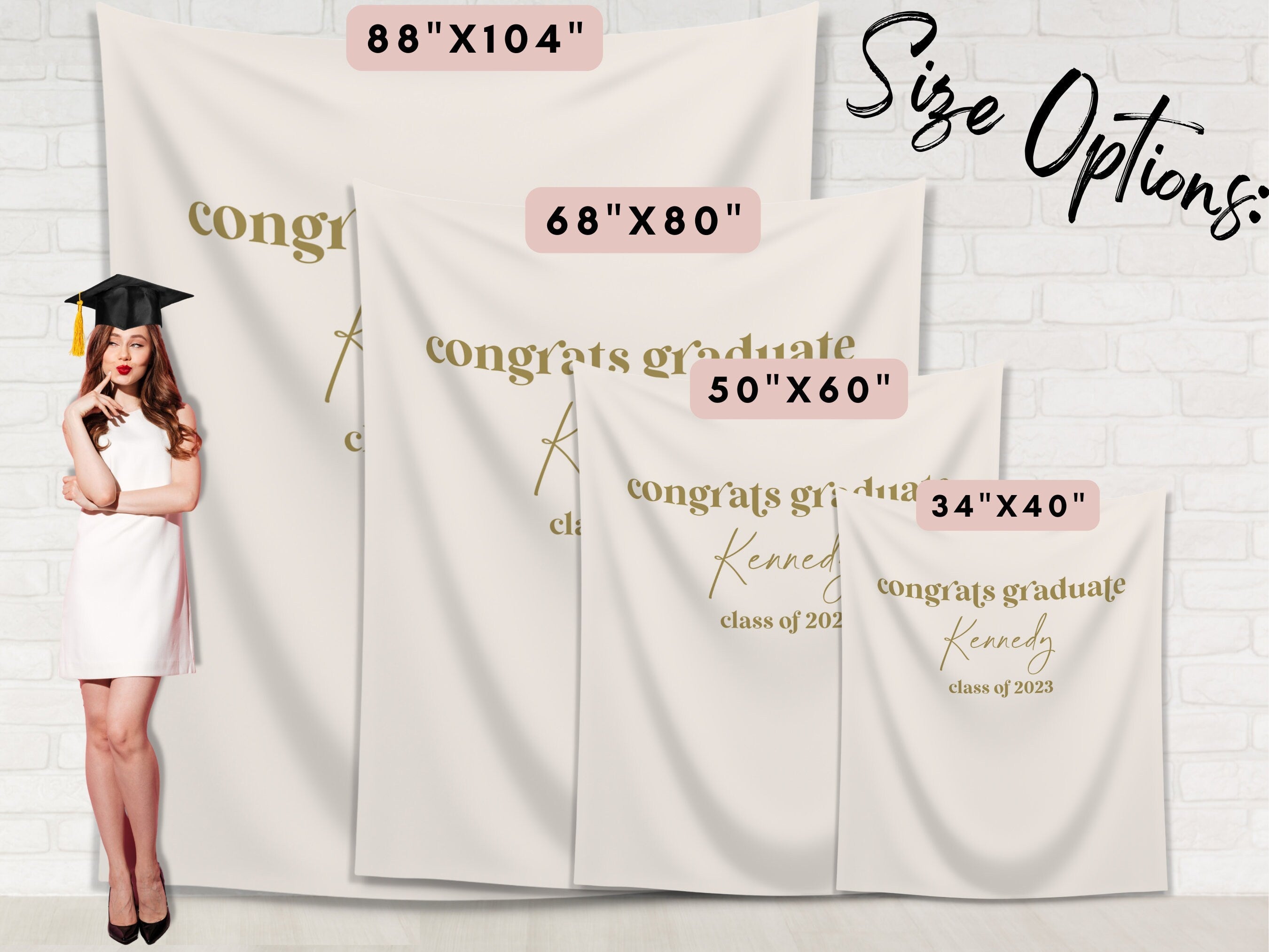 Congrats Graduate Class of 2025 Custom Graduation Party Banner Backdrop