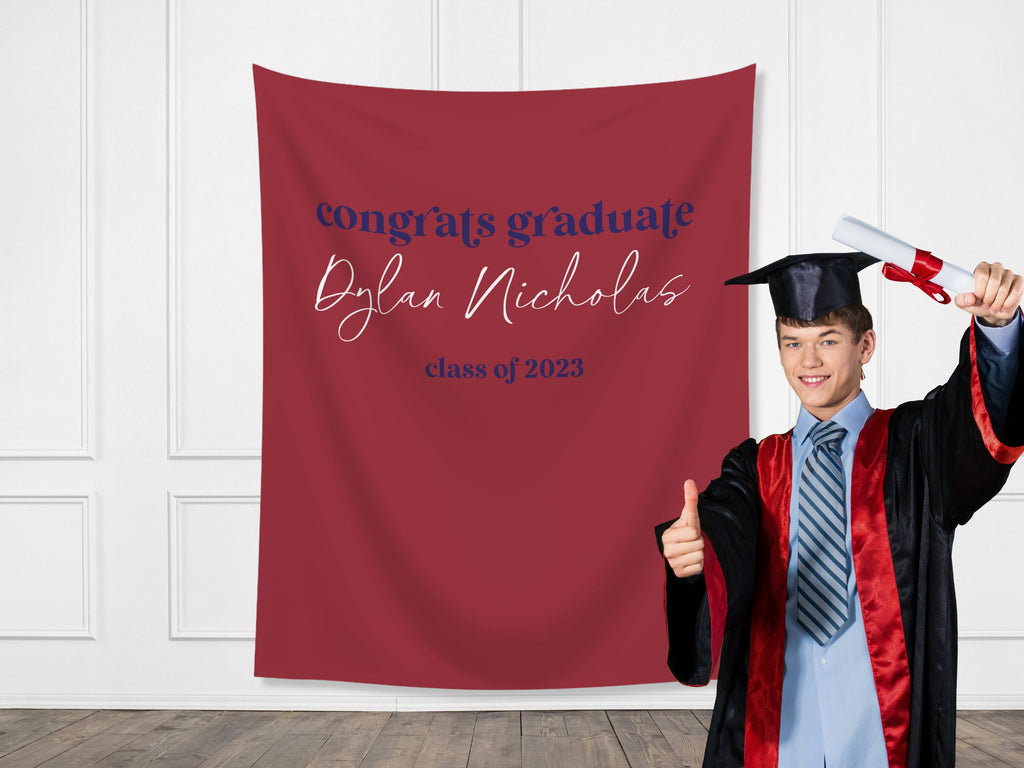 Congrats Graduate Class of 2025 Custom Graduation Party Banner Backdrop