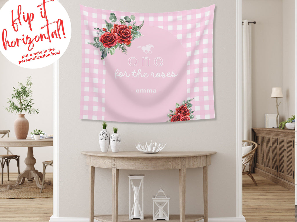 One for the Roses Kentucky Derby 1st Birthday Banner
