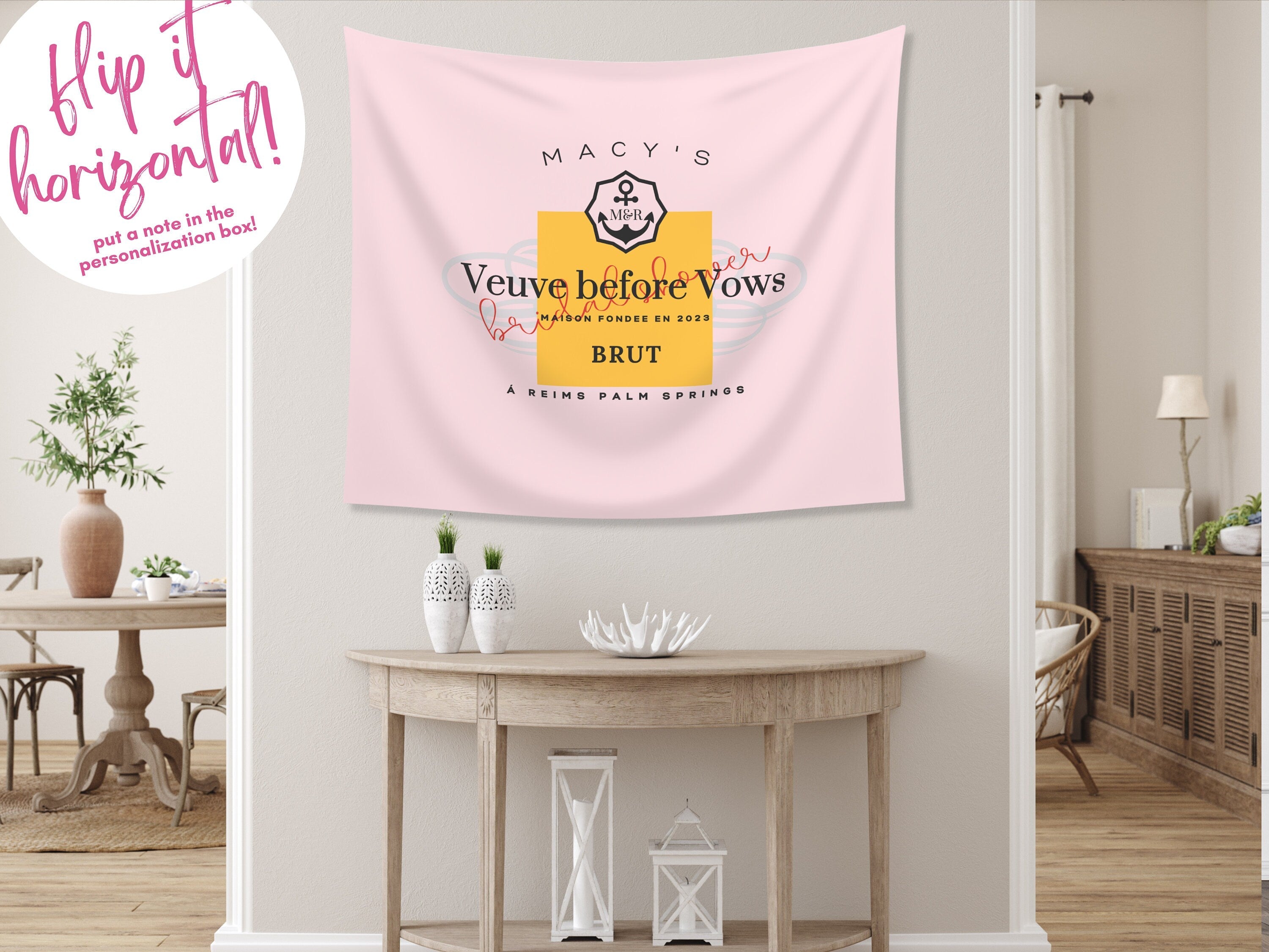 Bridal Shower Veuve Before Vows Banner