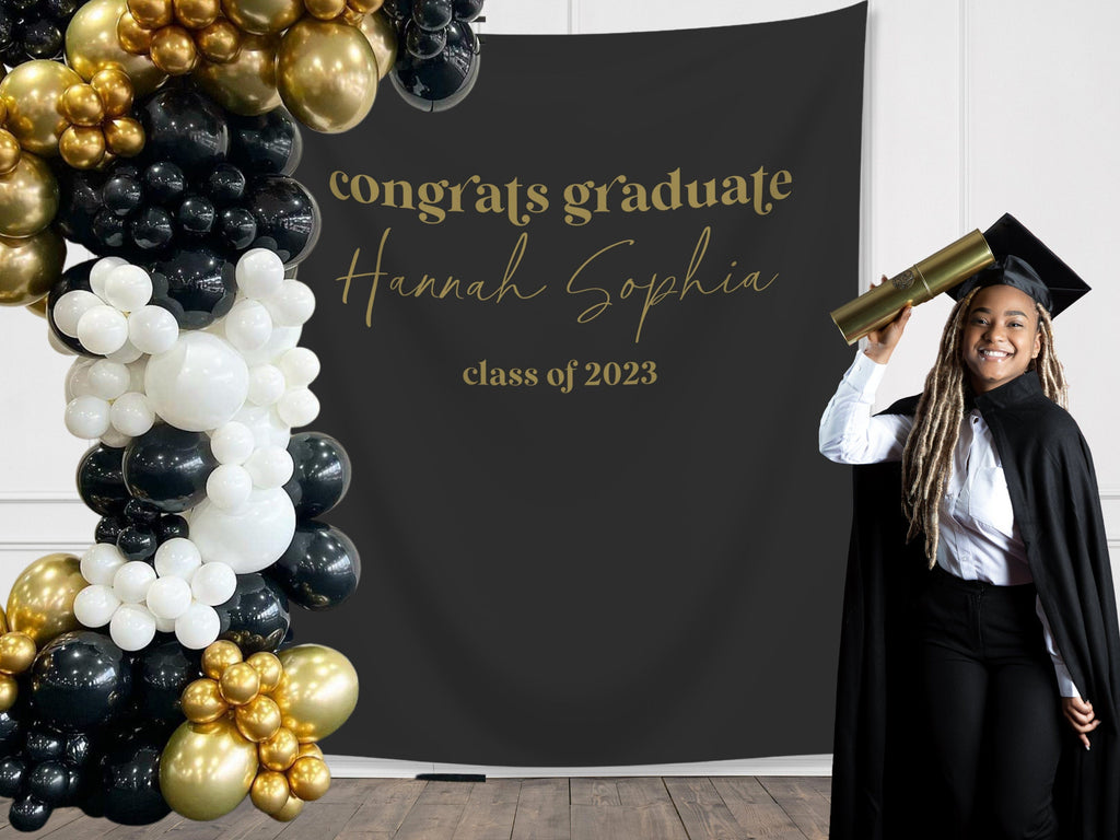 Congrats Graduate Class of 2025 Custom Graduation Party Banner Backdrop