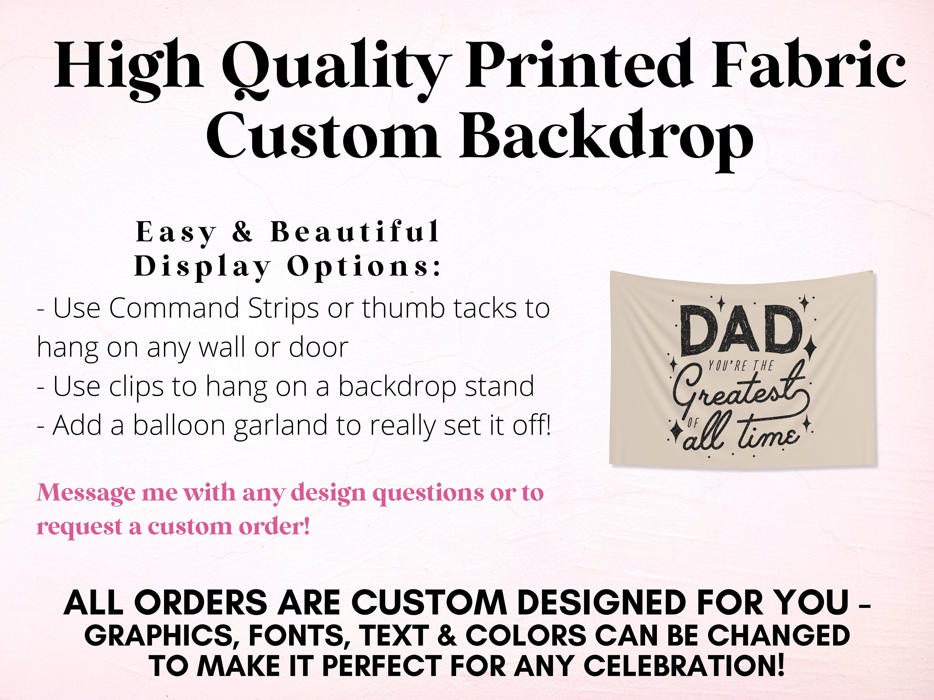 Father's Day Adventure Fabric Banner Father's Day Gift | Backdrop for Father's Day BBQ or Party