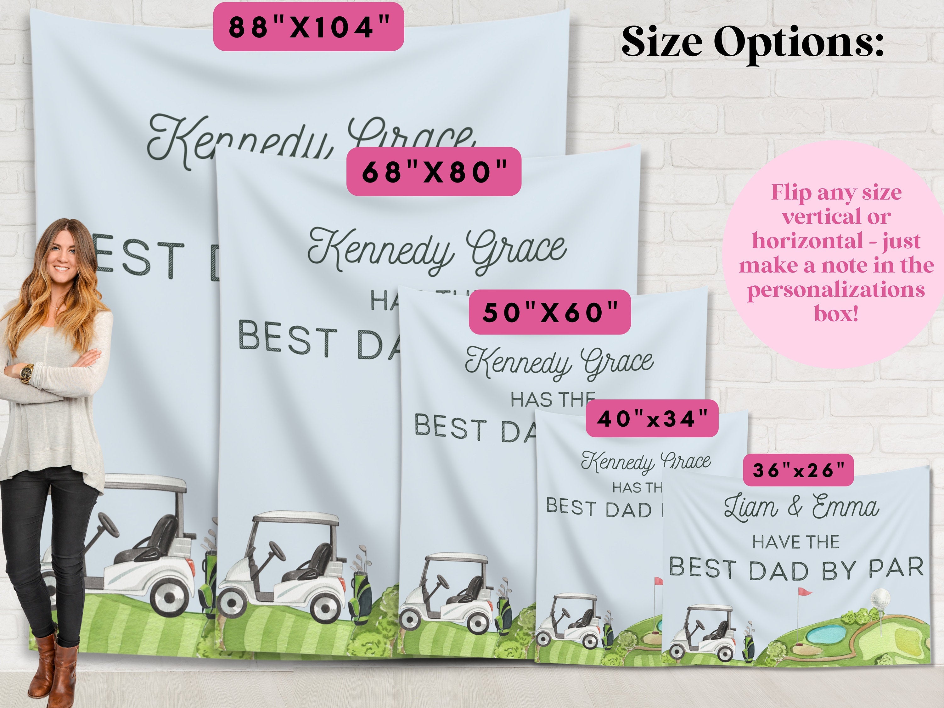 Best Dad By Par Banner Father's Day Golf Gift