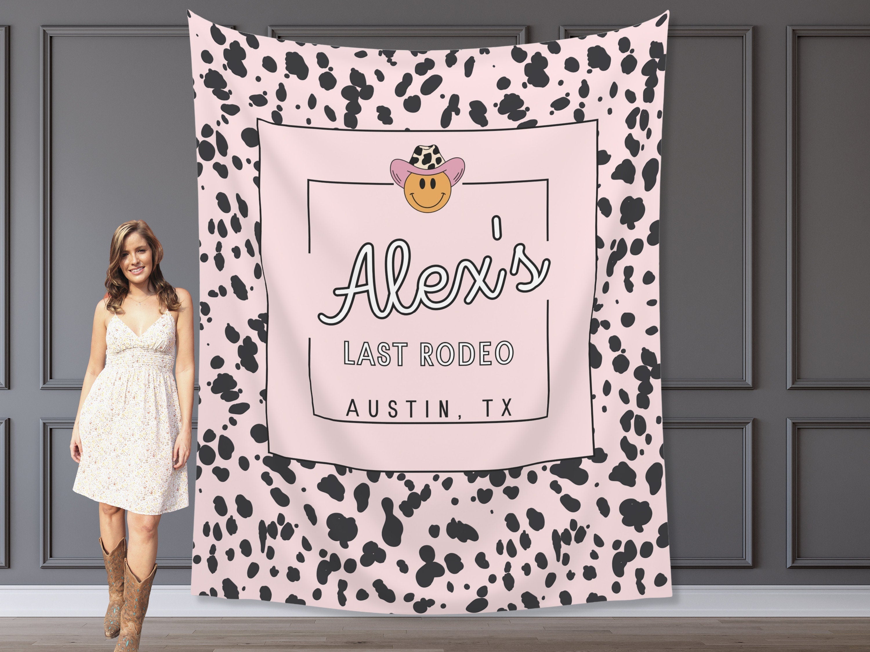 Last Rodeo Custom Bachelorette Banner Backdrop
