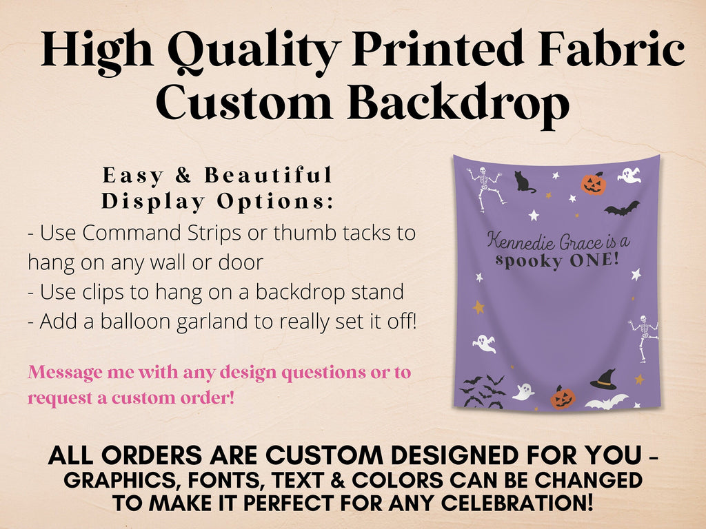 Spooky ONE Halloween Birthday Party Banner