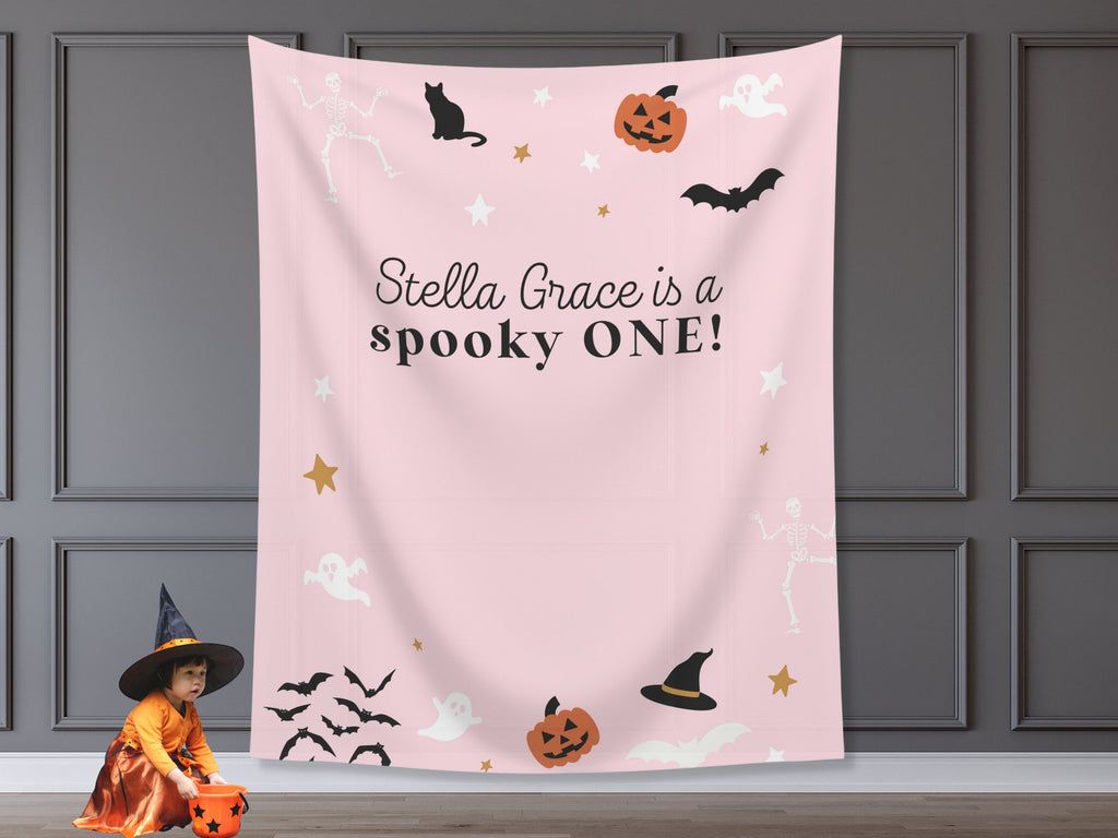 Spooky ONE Halloween Birthday Party Banner