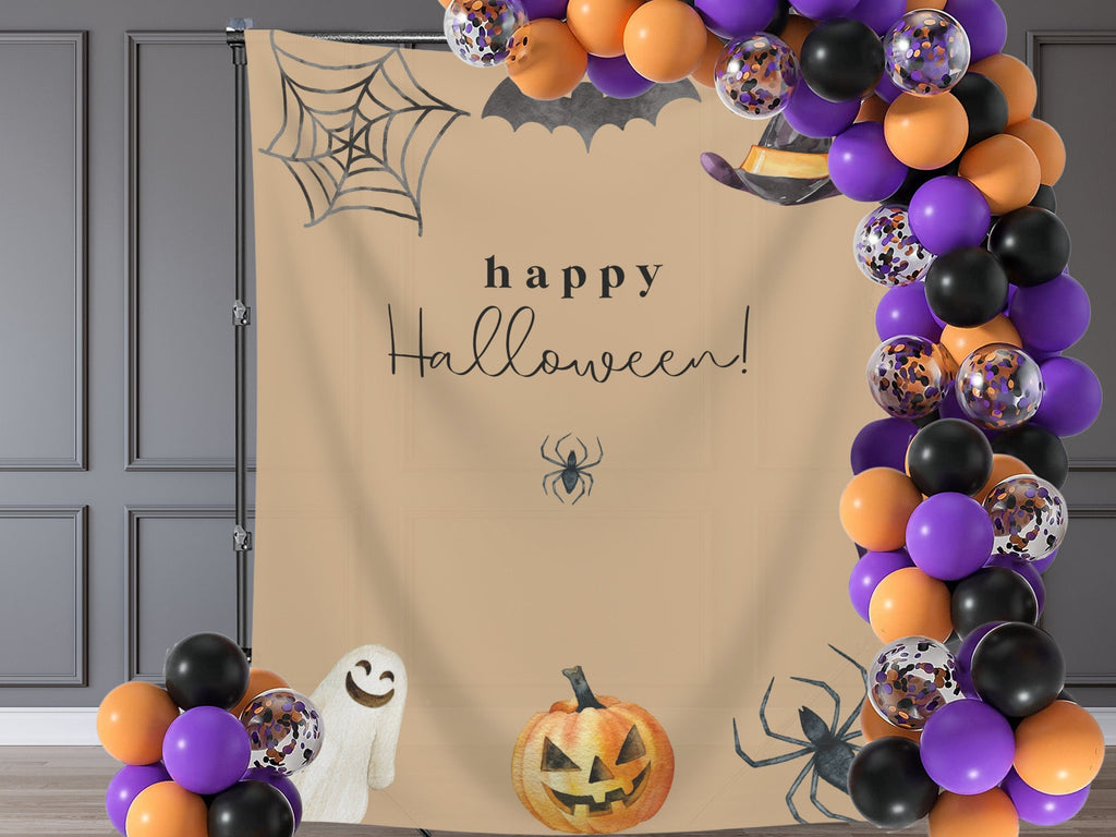 Simple Watercolor Custom Halloween Party Banner Backdrop