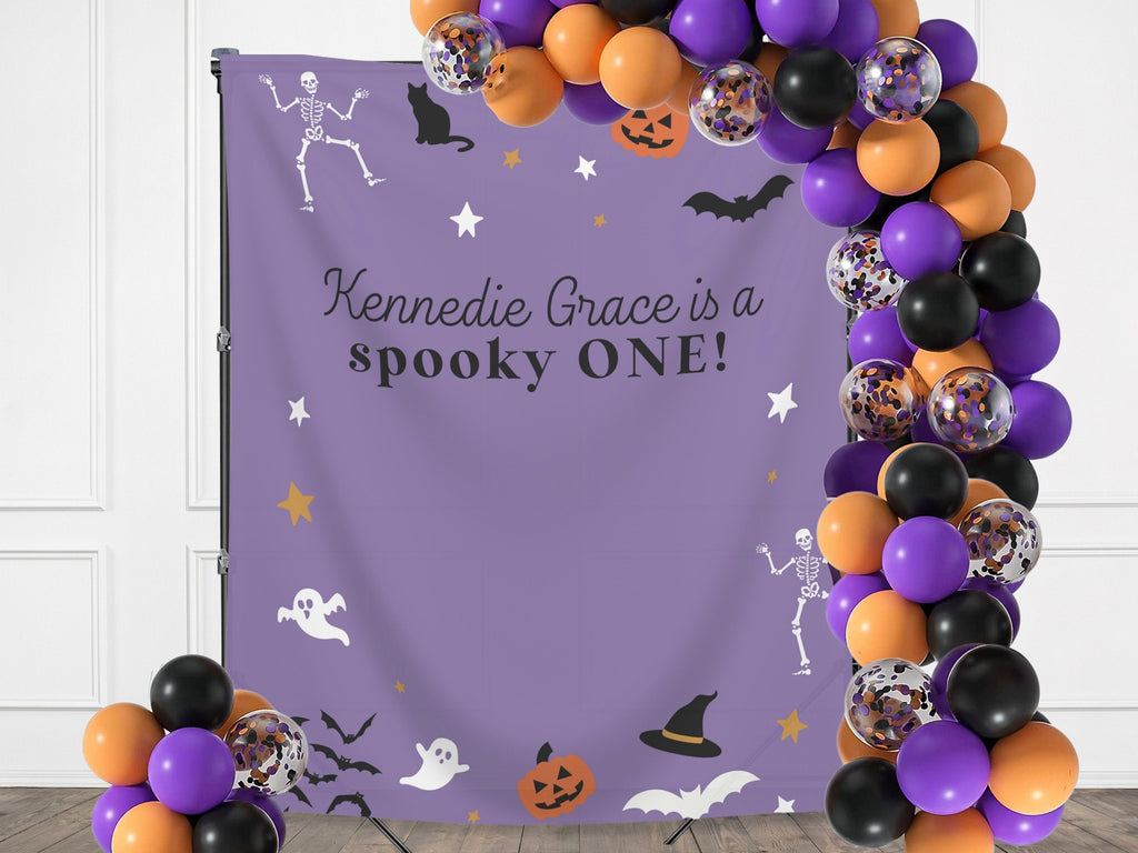 Spooky ONE Halloween Birthday Party Banner