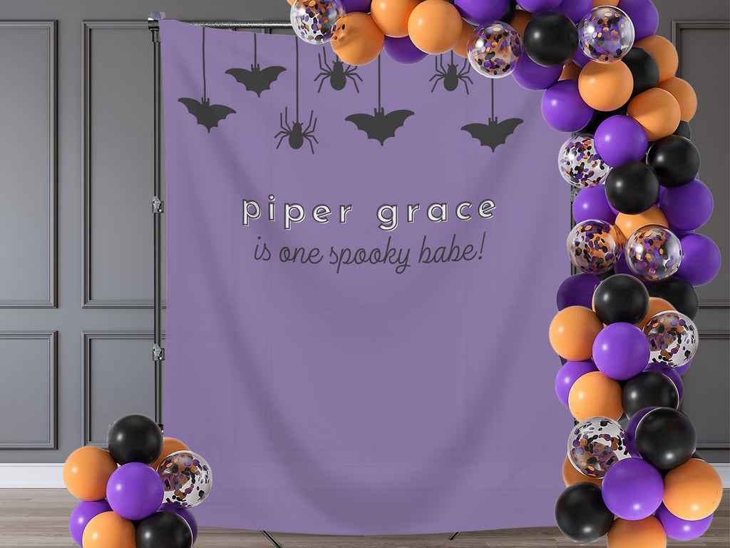 Spooky Garland Custom Halloween Party Banner Backdrop