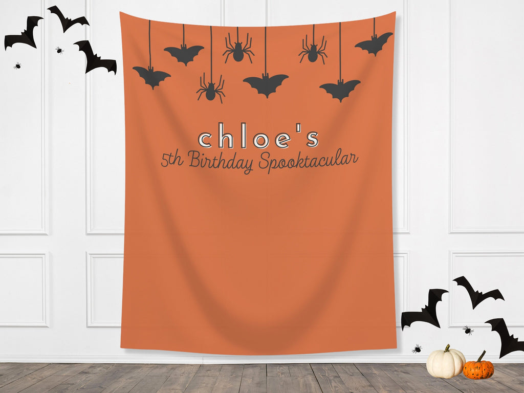 Spooky Garland Custom Halloween Party Banner Backdrop