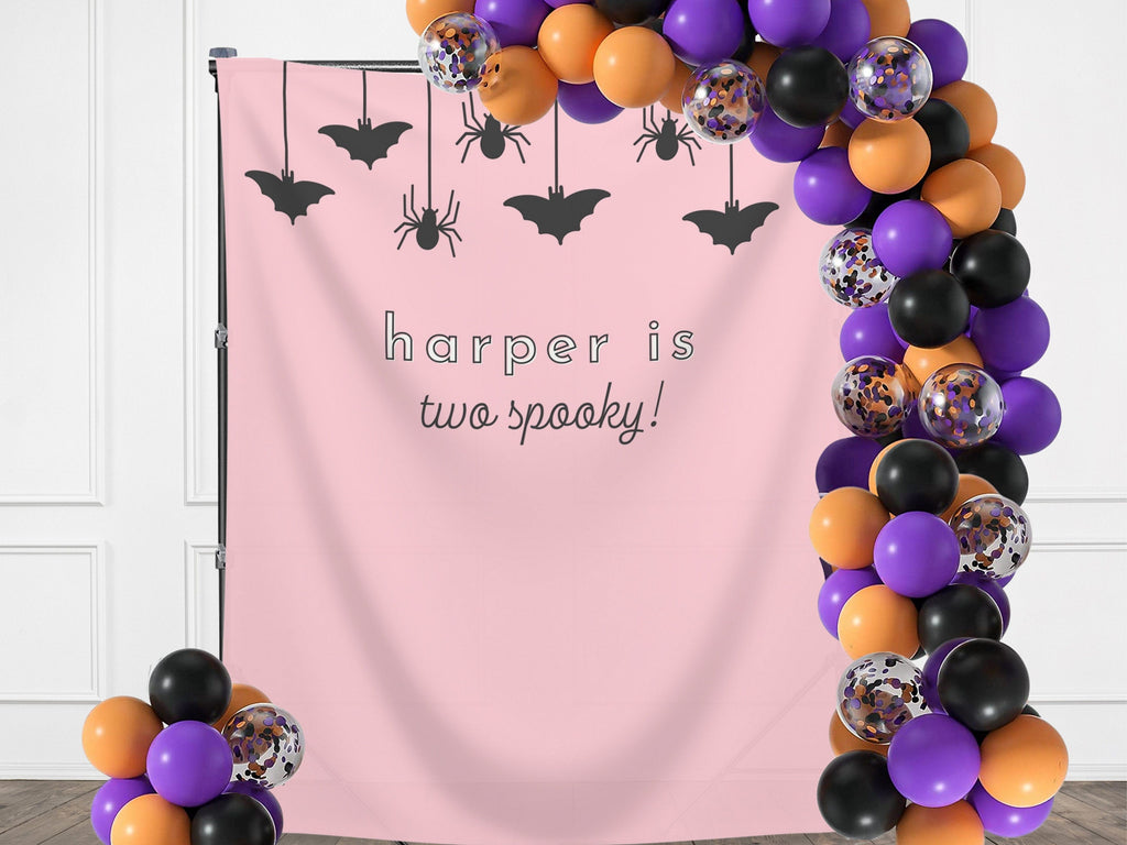 Spooky Garland Custom Halloween Party Banner Backdrop