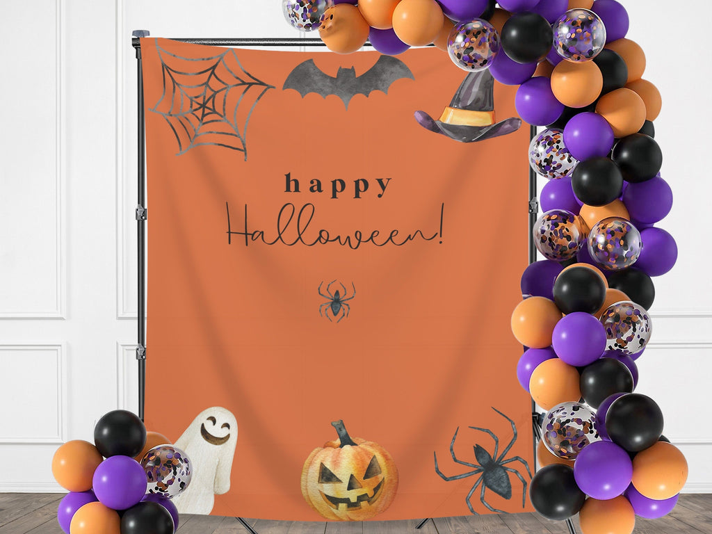Simple Watercolor Custom Halloween Party Banner Backdrop